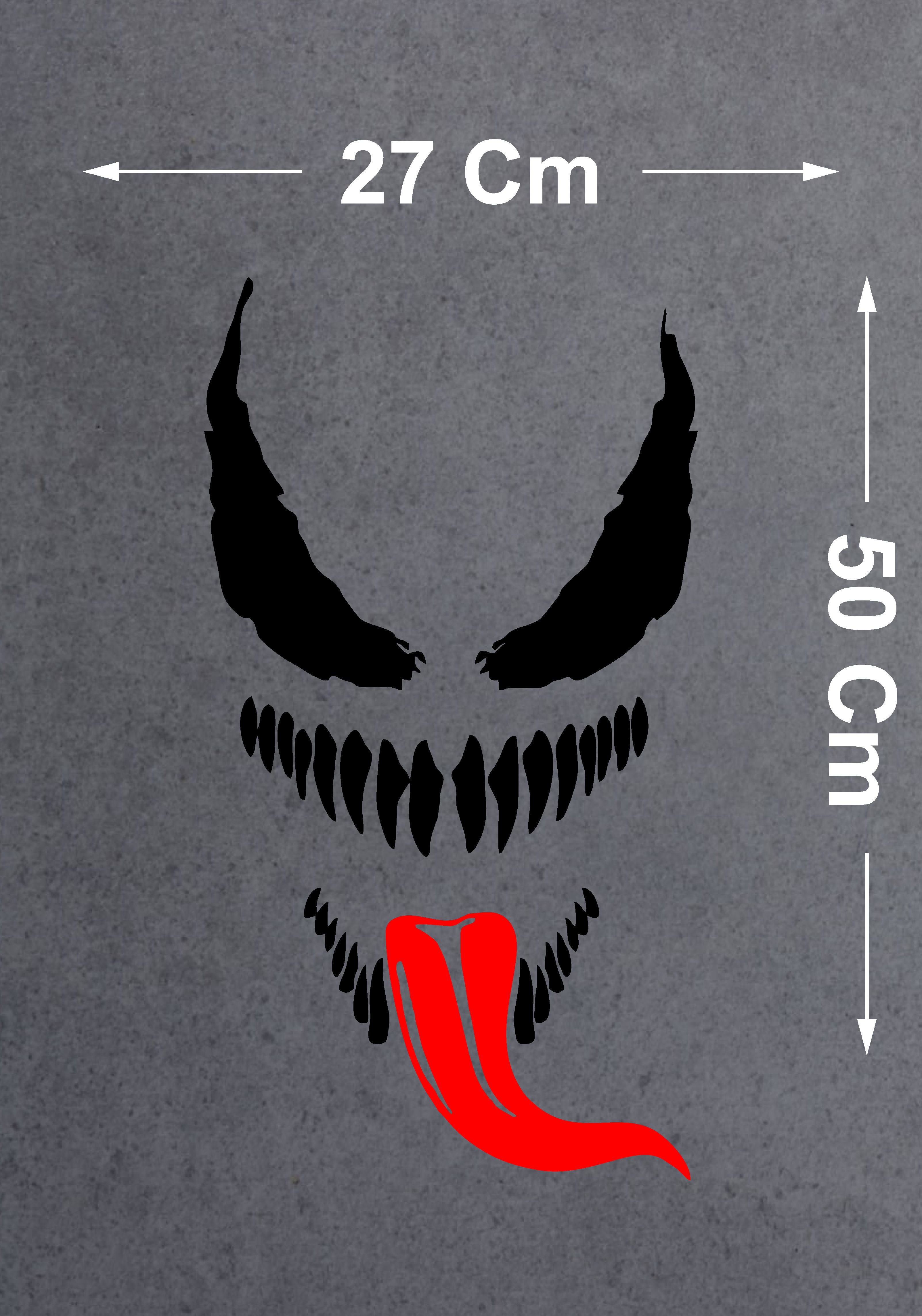 Venom Korkunç Öfke Sti̇cker - Araba Oto Motosi̇klet Karavan Cam Sti̇cker - 00138 12X7 Cm 