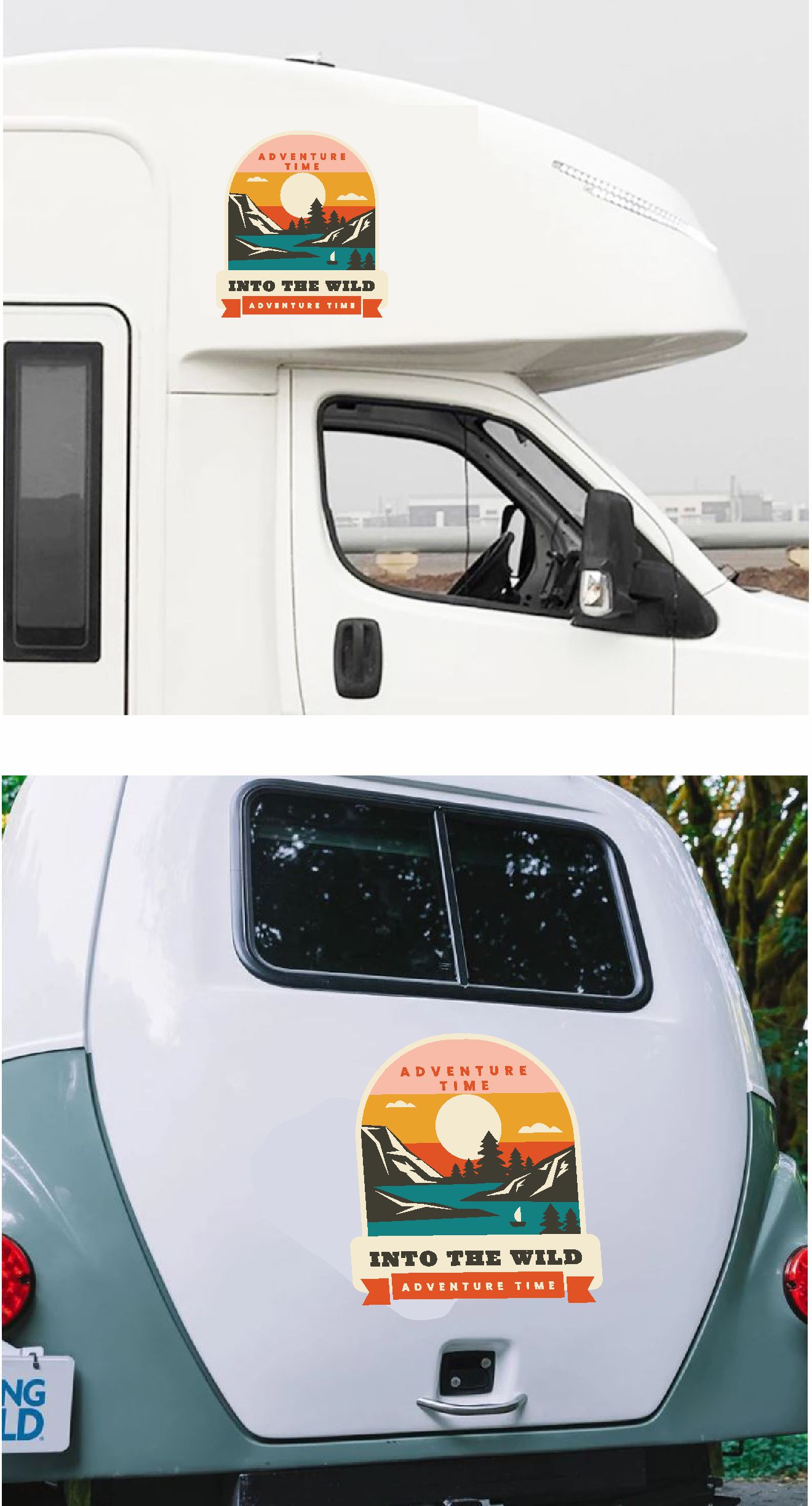 Vahşi̇ Doğa Sti̇cker - 4X4 Offroad Kamp Campi̇ng Sti̇cker - Araba Oto Karavan Motosi̇klet Cam Sti̇cker - 00116 10X9 Cm 
