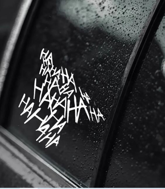 Ha Ha Ha Joker Batman Gotham Ci̇ty Sti̇cker - Araba Oto Motosi̇klet Karavan Cam Sti̇cker - 00042 15X14 Cm 