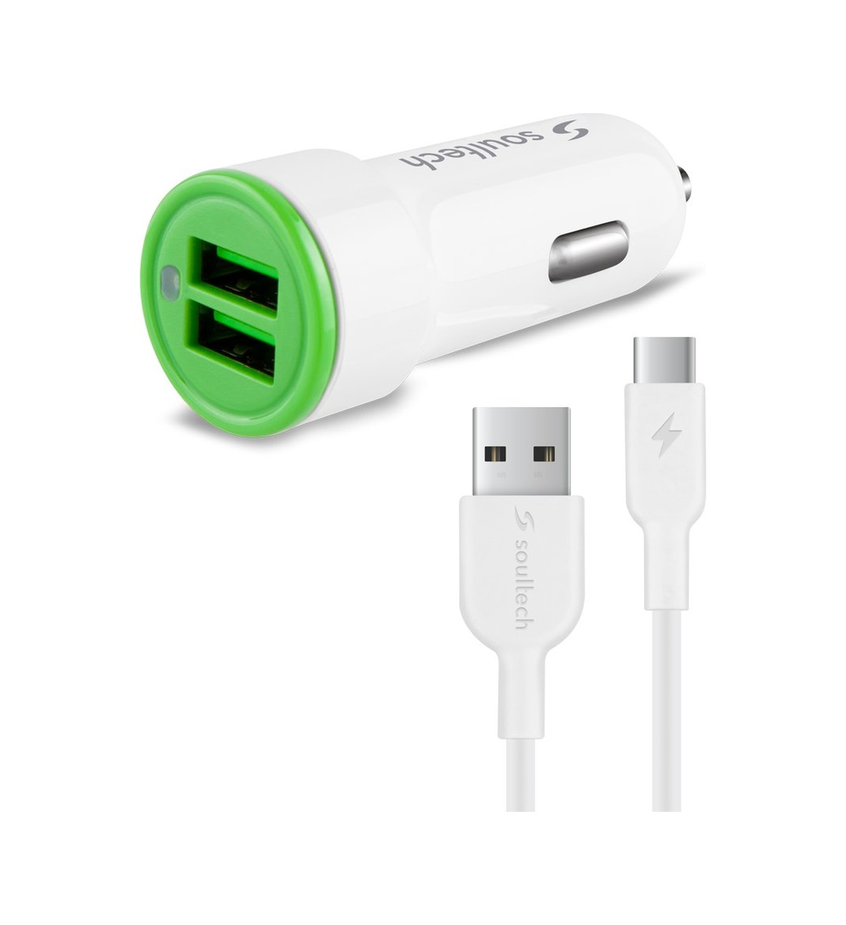 Soultech 3.1A Type-C Comfort 2 Usb Araç Şarjı + Usb Kablo - Sc34