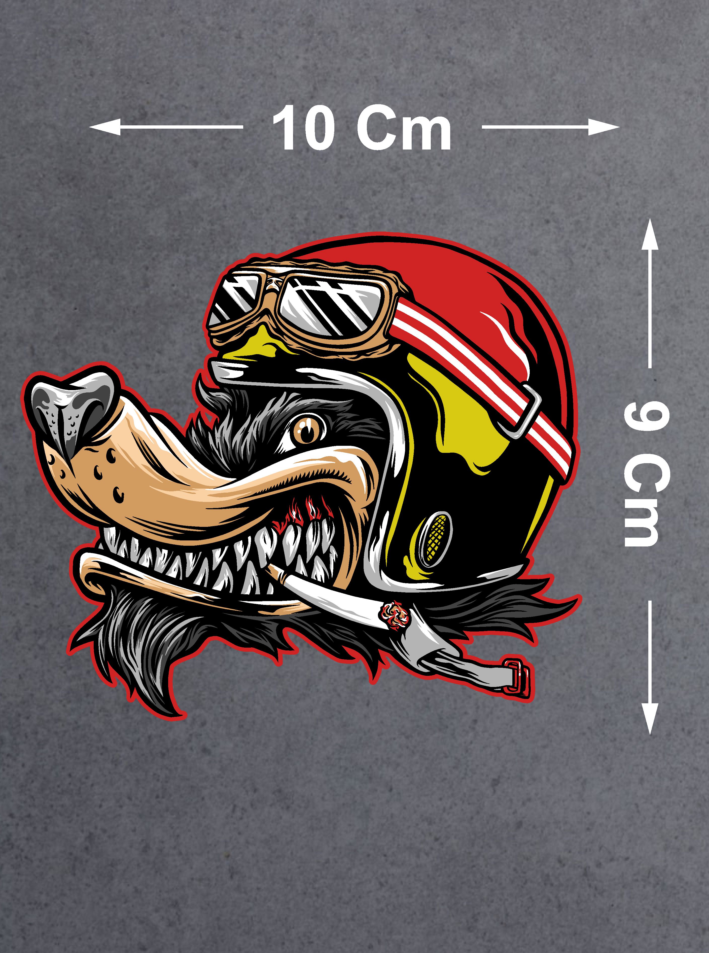 Kaptan Kurt Sticker - Araba Oto Motosiklet Karavan Cam Sticker - 00297 10X9 Cm 