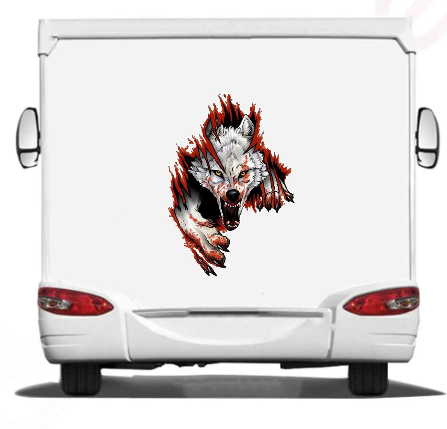 Kurt Bozkurt Göktük Börü Sti̇cker Araba Oto Motosi̇klet Karavan Sti̇cker Eti̇ket 00004 50X35 Cm 