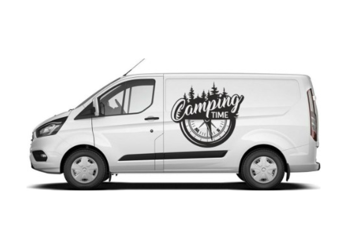 Kamp Orman Dağ Karavan Adventure Off Road Sti̇cker 02168 60X54 Cm-Beyaz