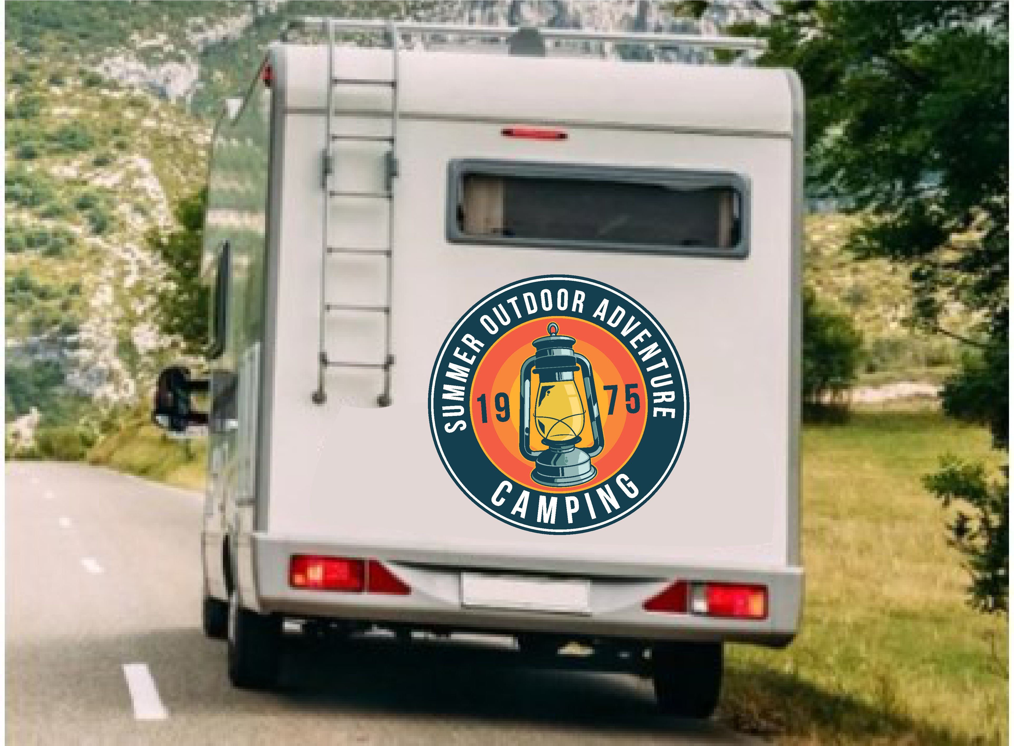 Kamp Sti̇cker, Kampçı Campi̇ng Adventure Off Road Sti̇cker, Araba Oto Pi̇ckup Karavan Sti̇cker 02023 10X10 Cm 