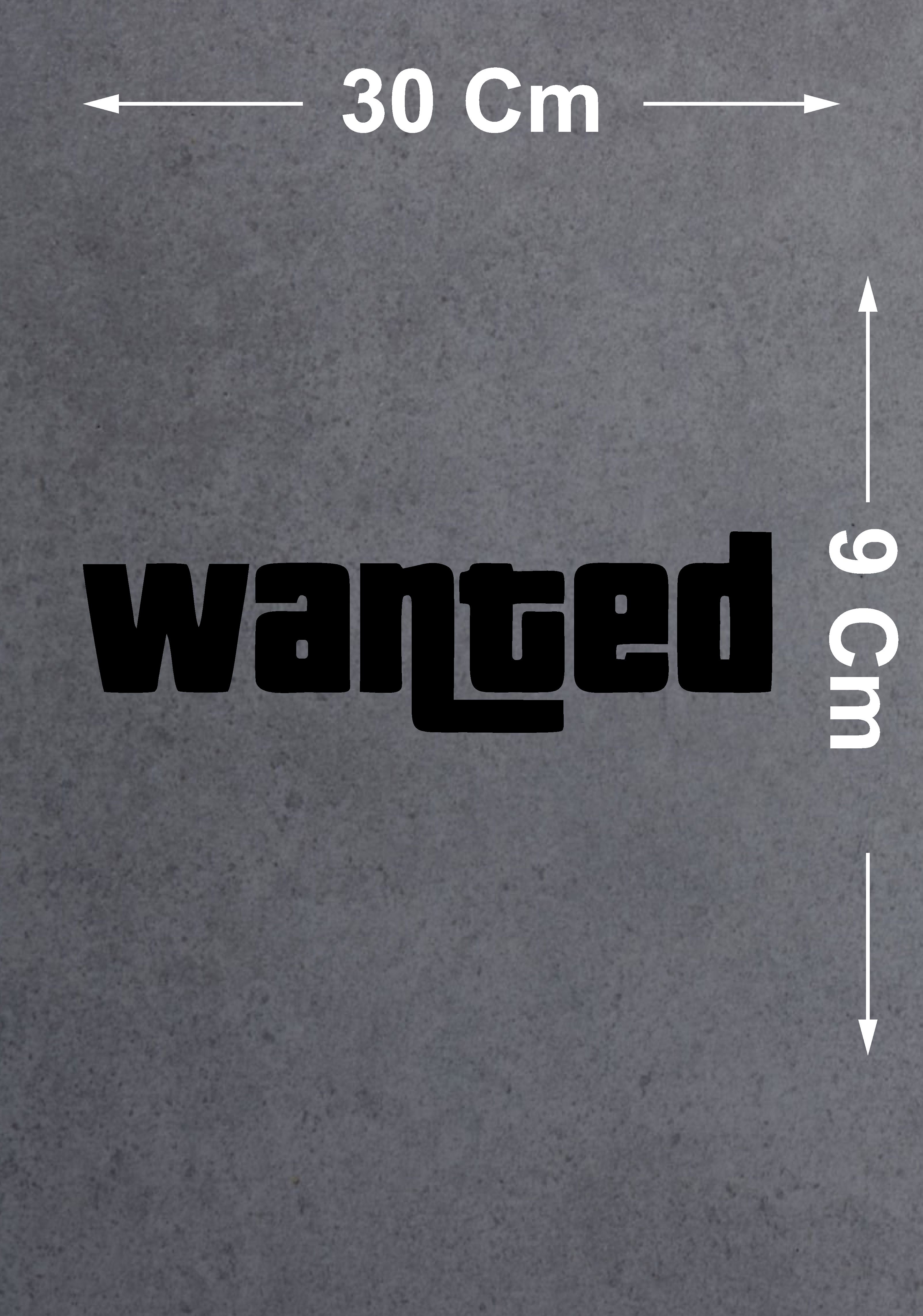 Wanted Sti̇cker - Araba Oto Motosi̇klet Cam Sti̇cker - 00103 50X14 Cm 