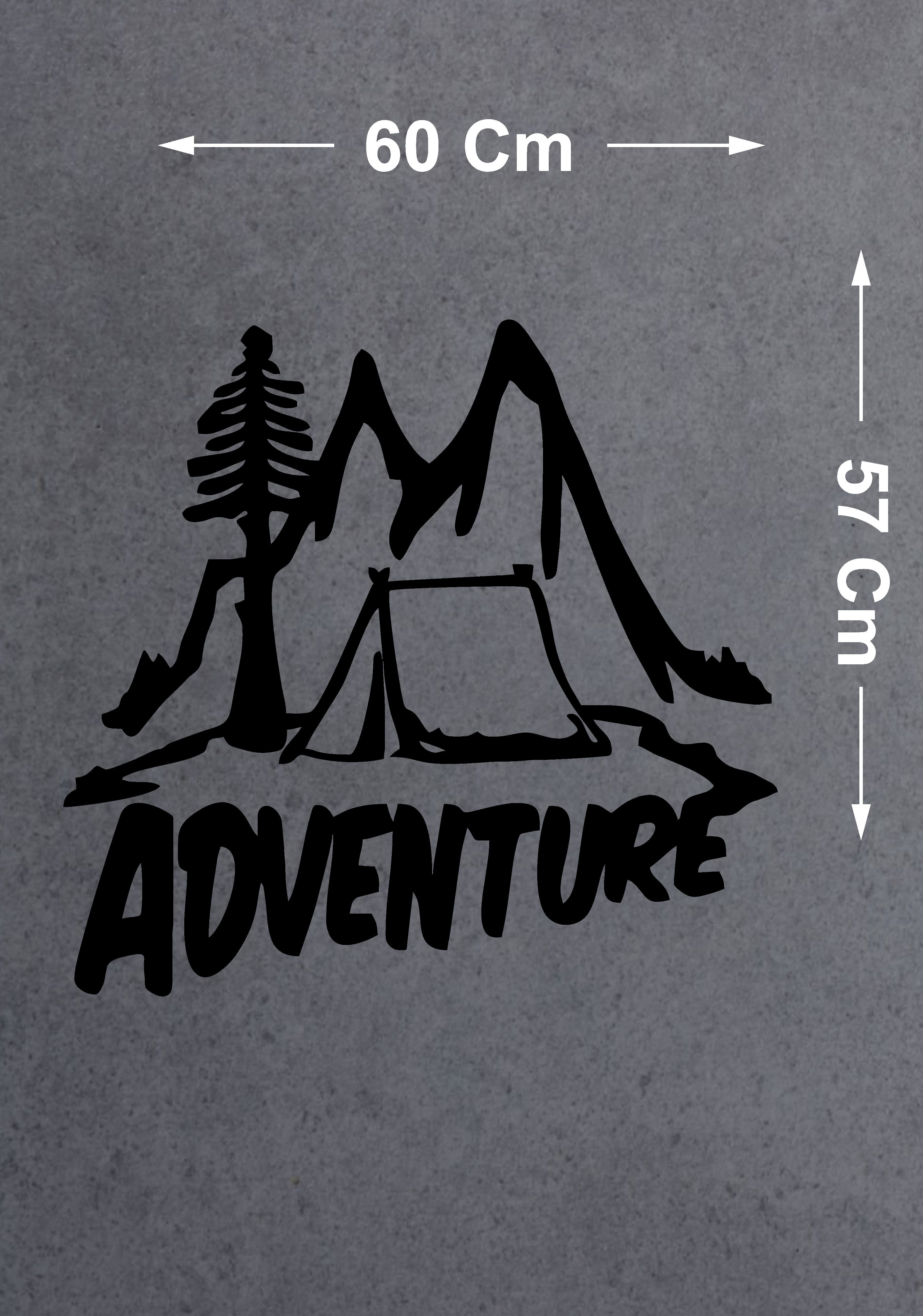 Kamp Adventure Sti̇cker - Araba Oto Motosi̇klet Karavan Cam Sti̇cker - 02167 12X11 Cm 