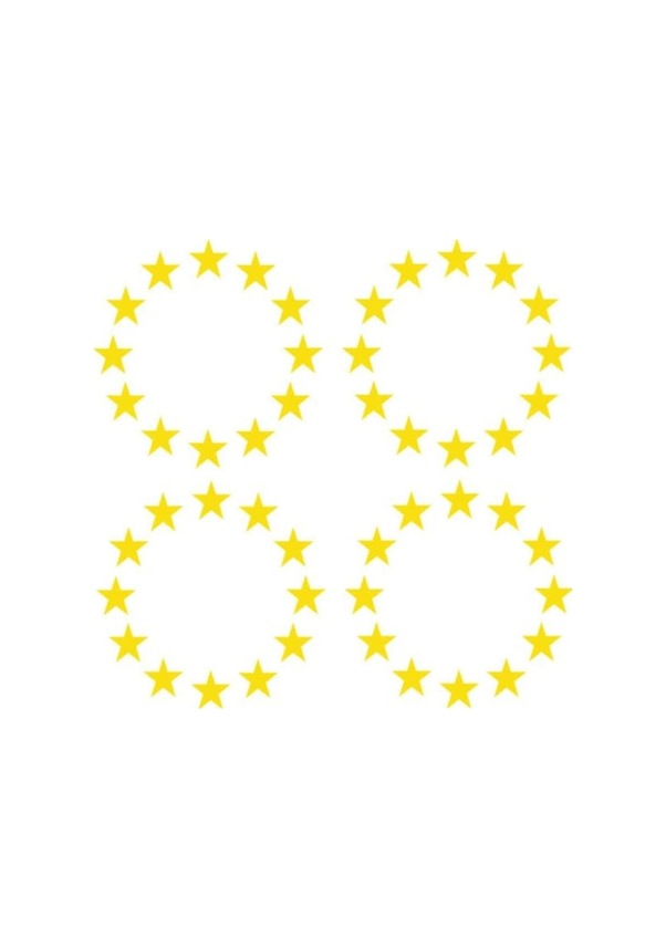 Plaka Sti̇cker Avrupa Bi̇rli̇ği̇ Yıldızı 2 Adet