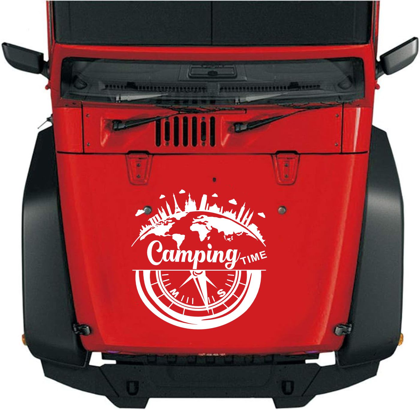 Kamp Sti̇cker, Campi̇ng Ti̇me,Off Road -4X4-Adventure Sti̇cker, Araba Oto Pi̇ckup Sti̇cker 02517 40X40 Cm 