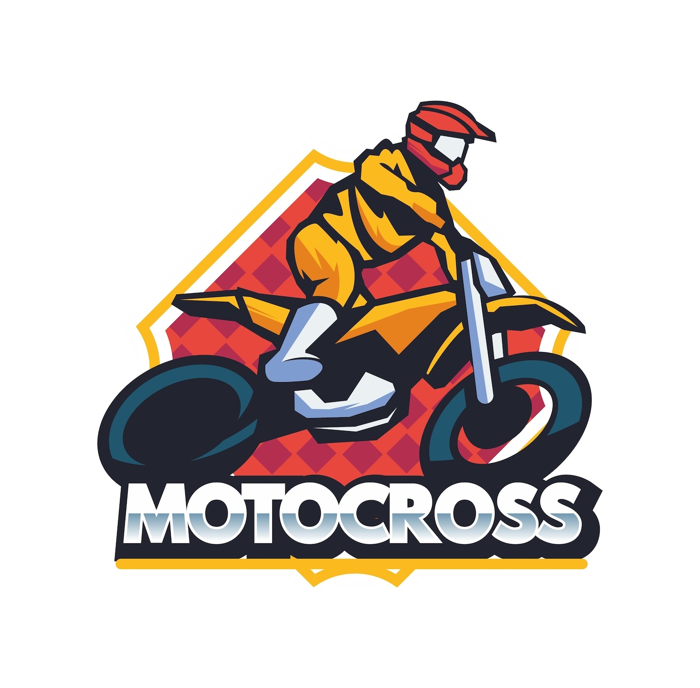 Motocross Motorcu Motosi̇klet Cross Motor Sti̇cker 01852 14X14 Cm