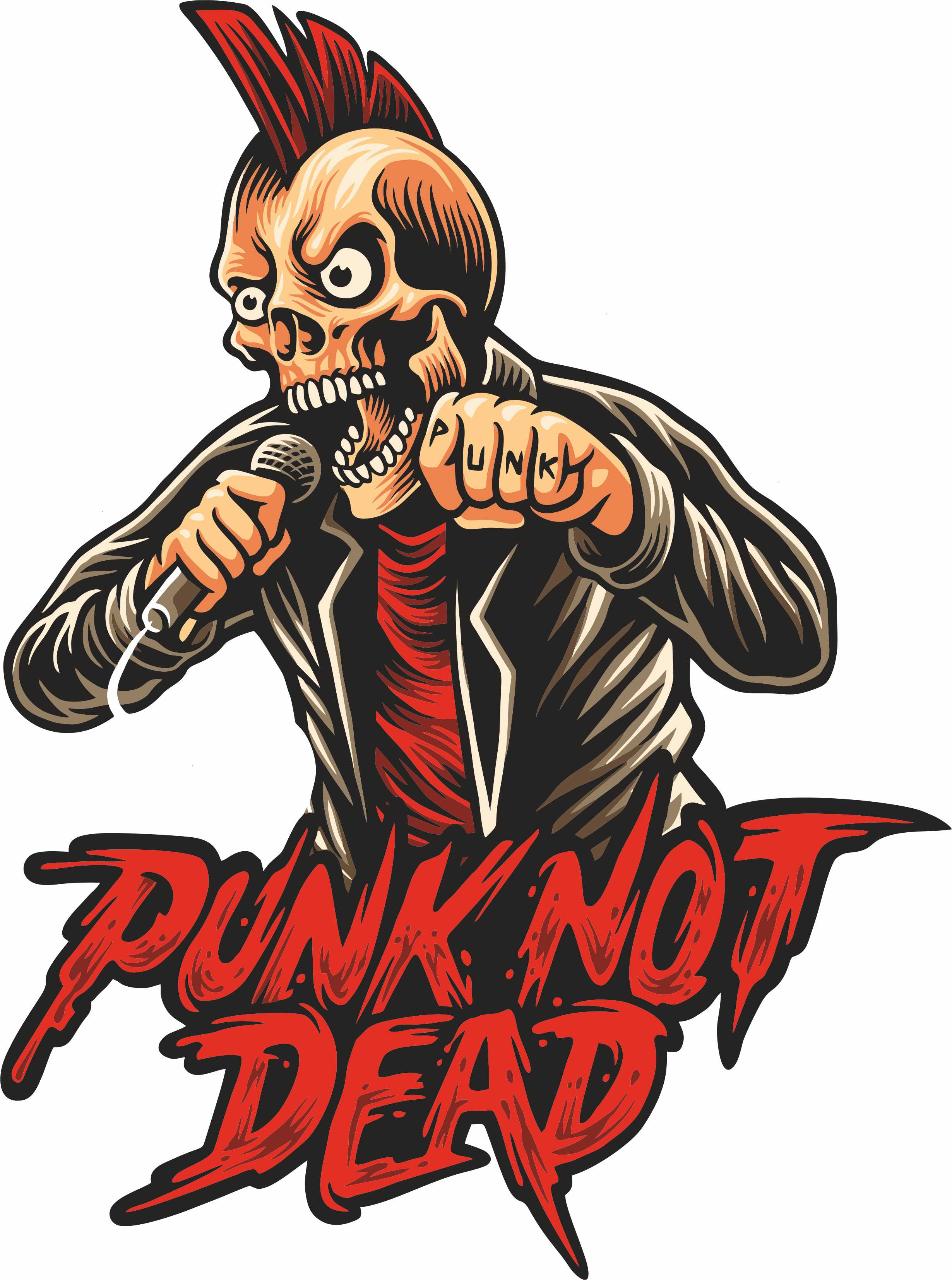 Punk Not Dead Punk Ölmez Sticker - Araba Oto Motosiklet Cam Karavan Sticker - 00033 30X23 Cm 