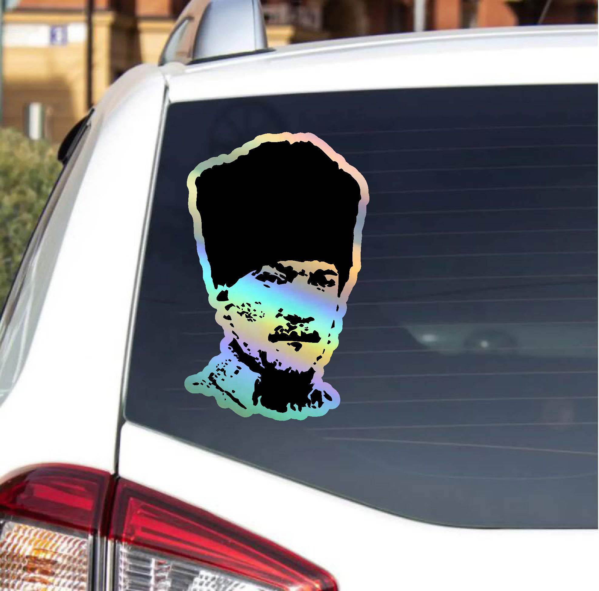 Hologramlı Janjanlı Atatürk Si̇lüet Sti̇cker - Araba Oto Motosi̇klet Karavan Sti̇cker 03006 8X5 Cm 
