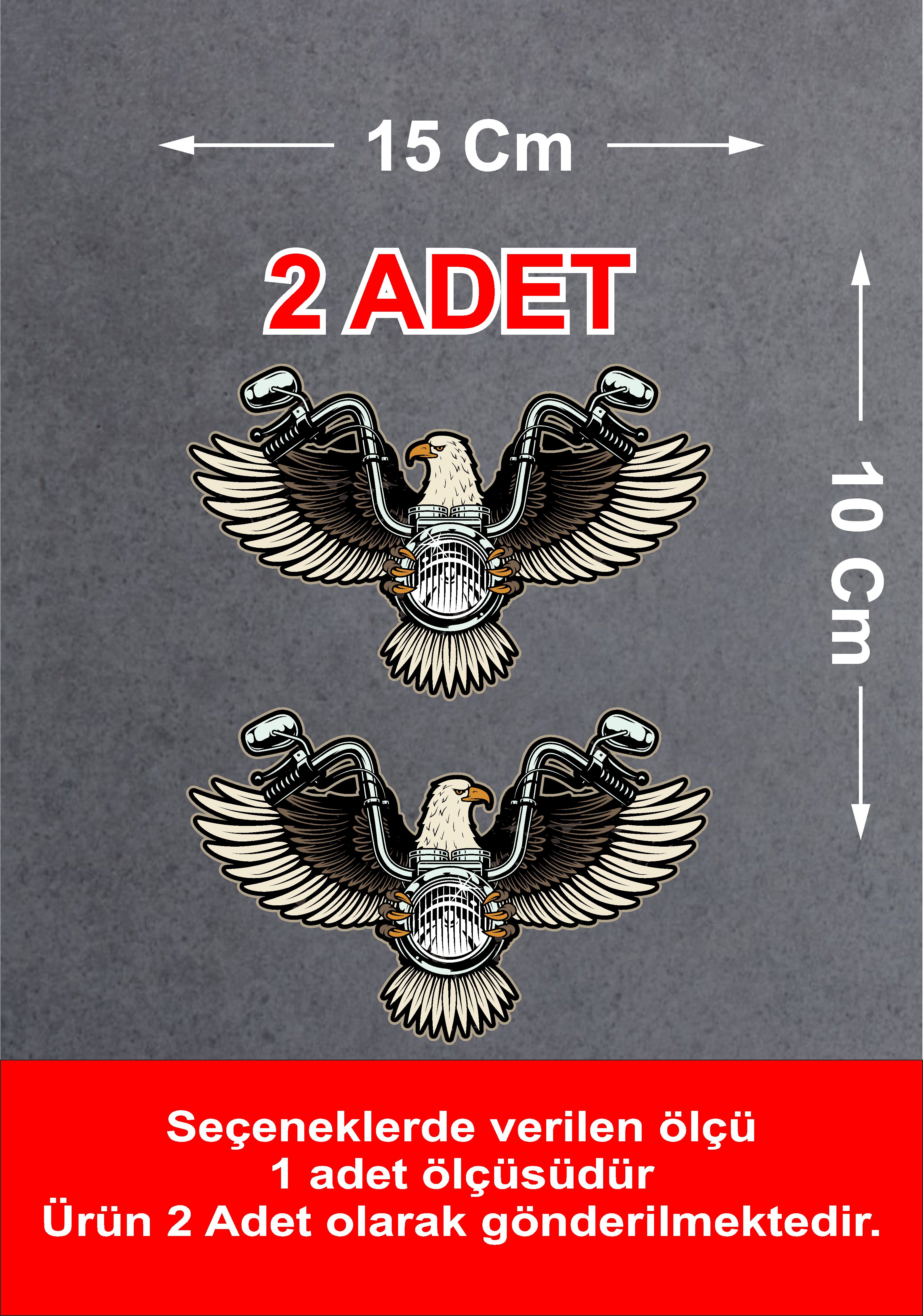 Chopper Motosi̇klet Kartal Sti̇cker - Araba Oto Motosi̇klet Cam Sti̇cker - 02141 10X6 Cm 