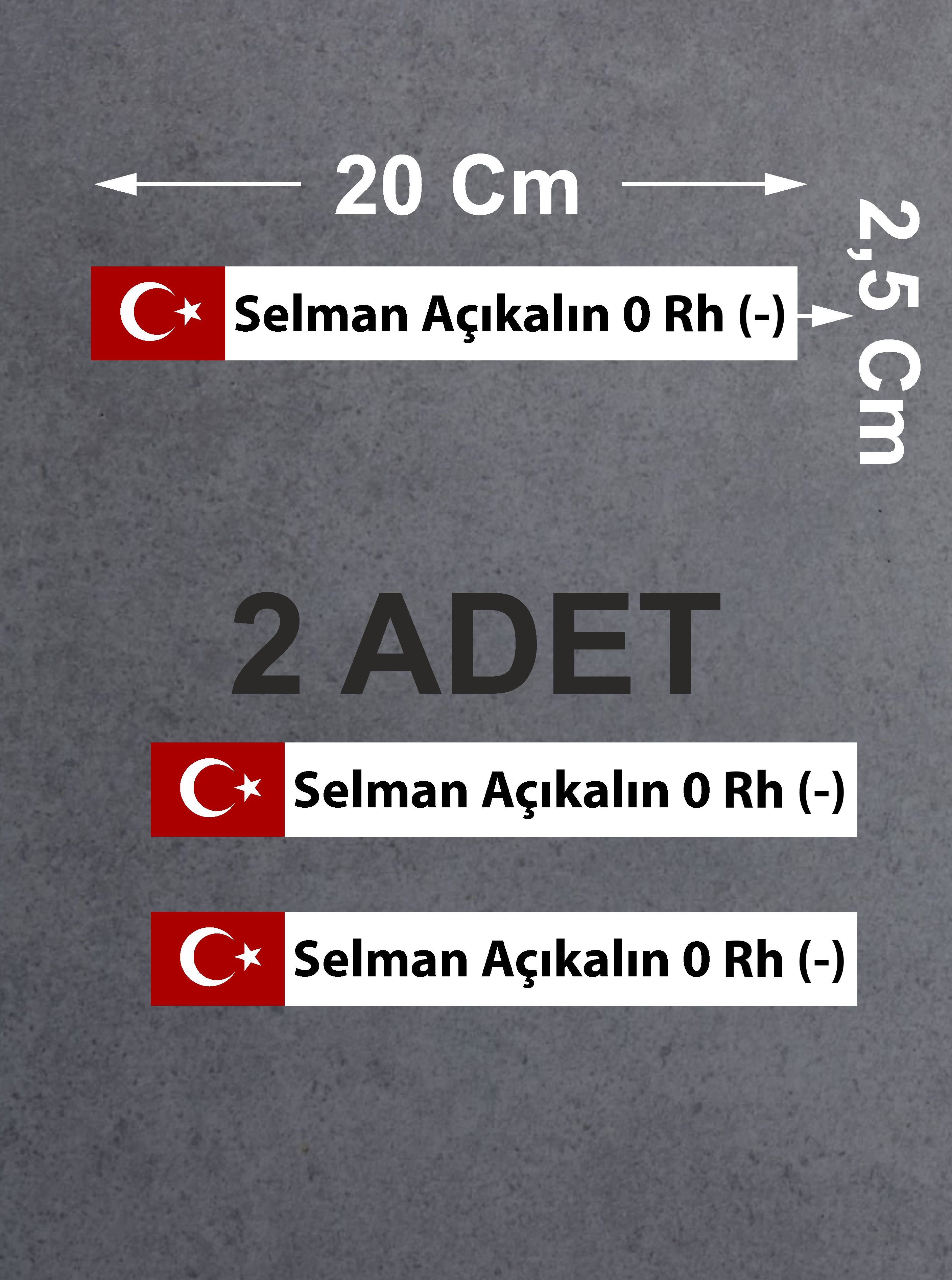 Kan Grubu Sti̇cker, Türk Bayraklı Kan Grubu Sti̇cker, Araba Oto Motosi̇klet Karavan Sti̇cker 02523 12X1,5 Cm 