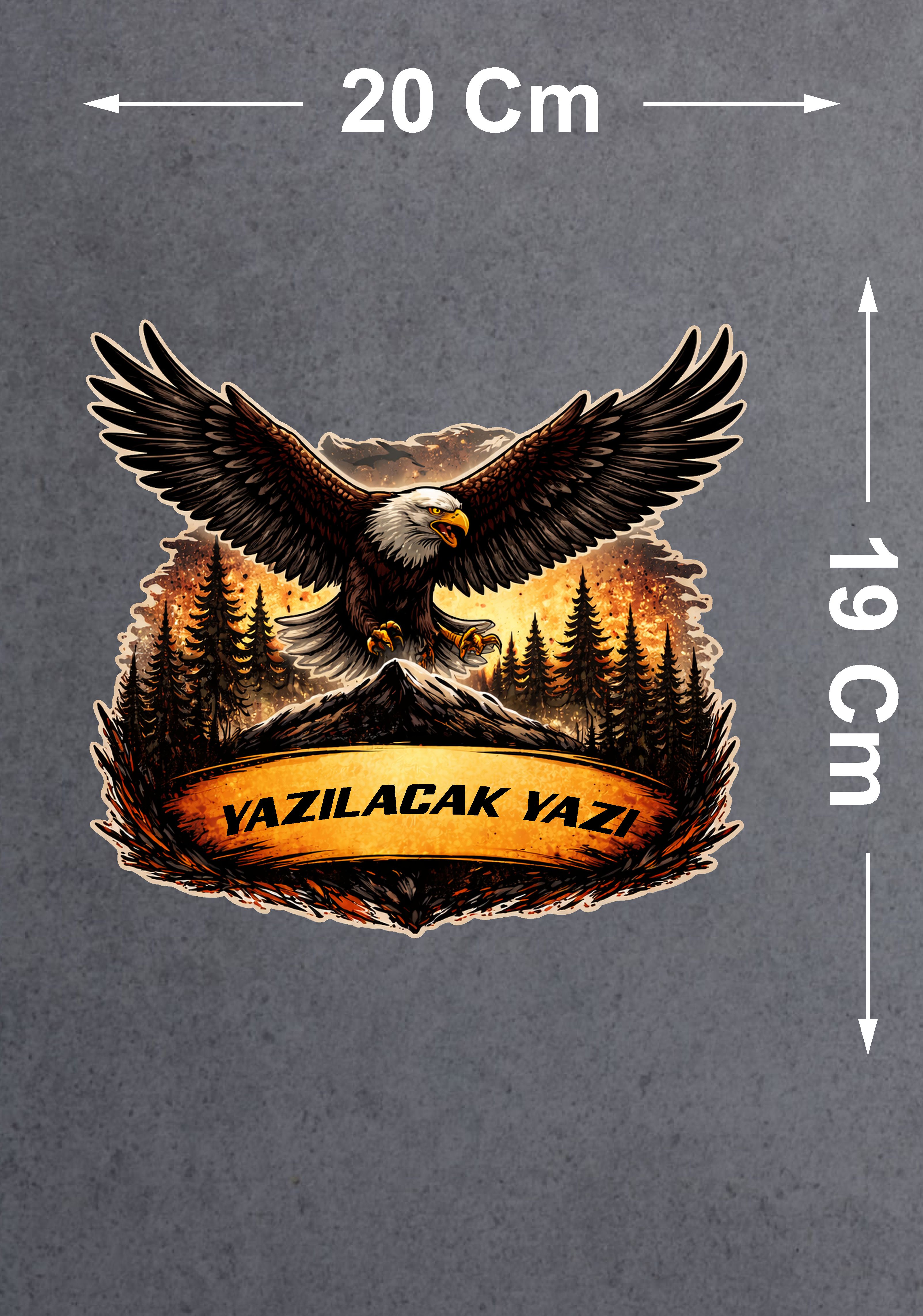 Ki̇şi̇ye Özel Vahşi̇ Kartal Sti̇cker - Vahşi̇ Hayat 4X4 Off Road Adventure Sti̇cker - Araba Oto Motosi̇klet Karavan Cam Sti̇cker - 00335 10X9 Cm 