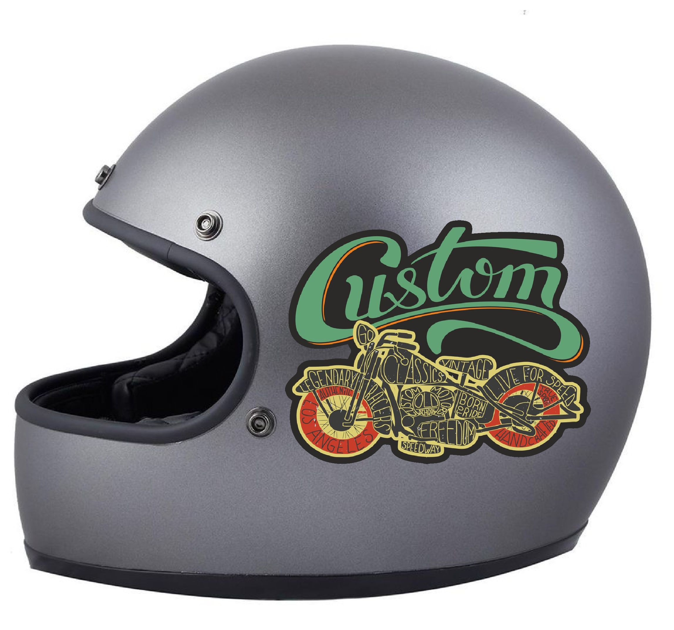 Vi̇ntage Motosi̇klet Sti̇cker - Custom Old School Sti̇cker - Araba Oto Motosi̇klet Sti̇cker 02507 8X6 Cm