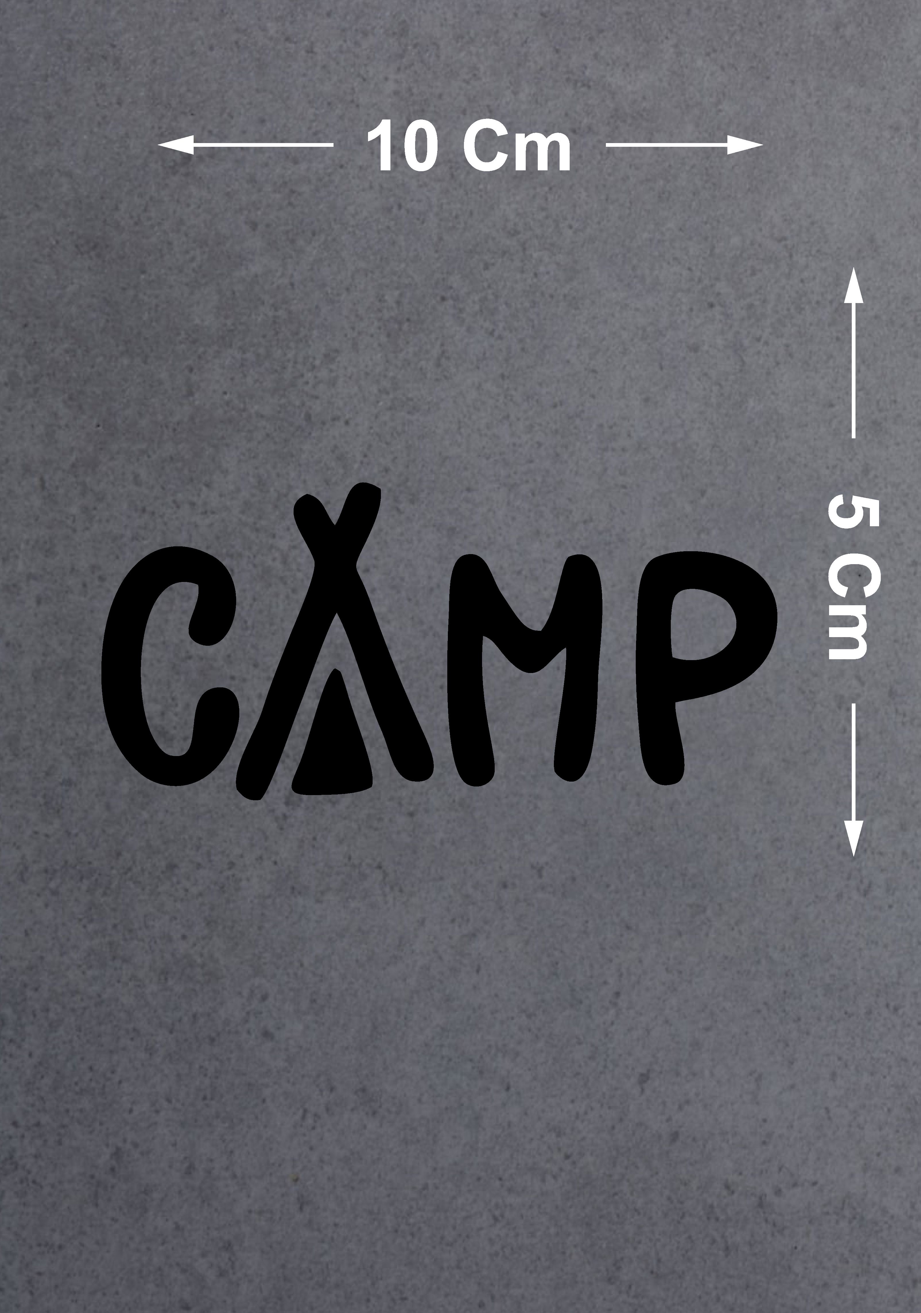 Kamp Yazılı Sticker - 4X4 Off Road Pickup Sticker - Araba Oto Motosiklet Karavan Cam Sticker - 02165 10X5 Cm 