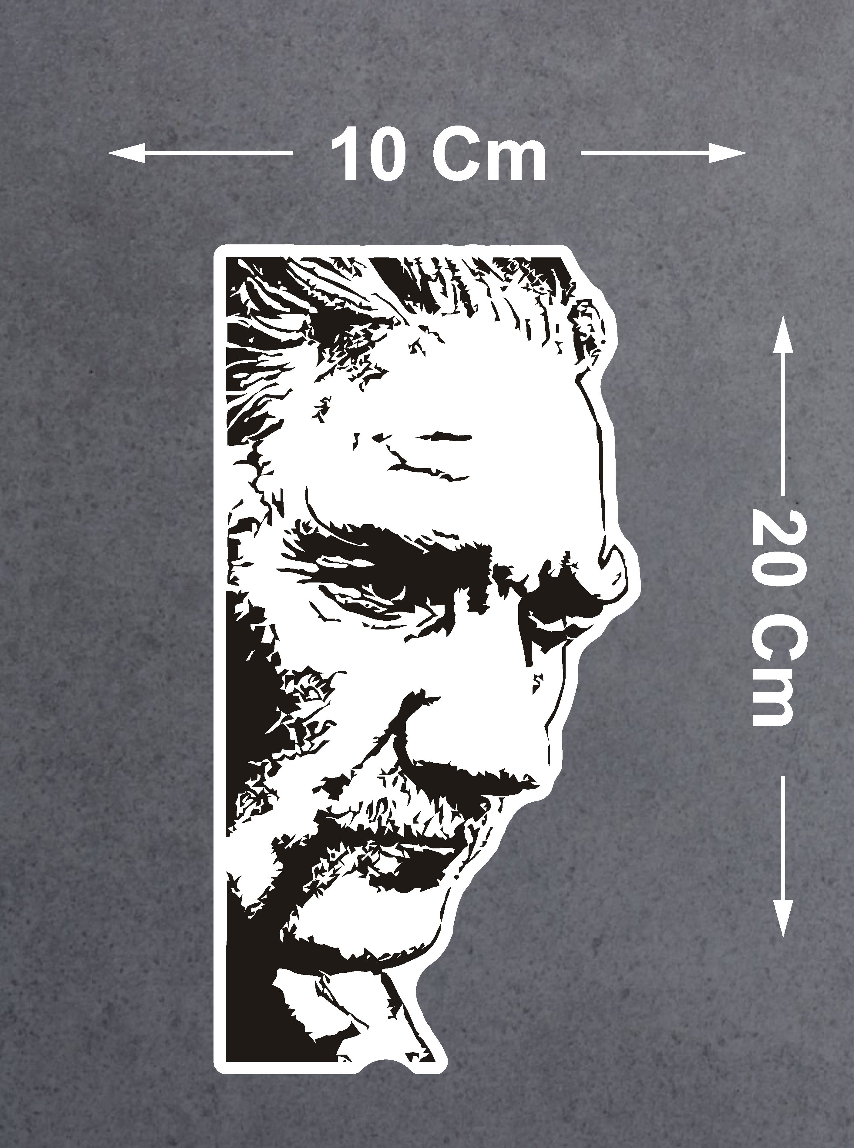 Mustafa Kemal Atatürk Sti̇cker - Atatürk Si̇lüet Sti̇cker - Araba Oto Cam Motosi̇klet Karavan Sti̇cker - 00018 12X6 Cm 