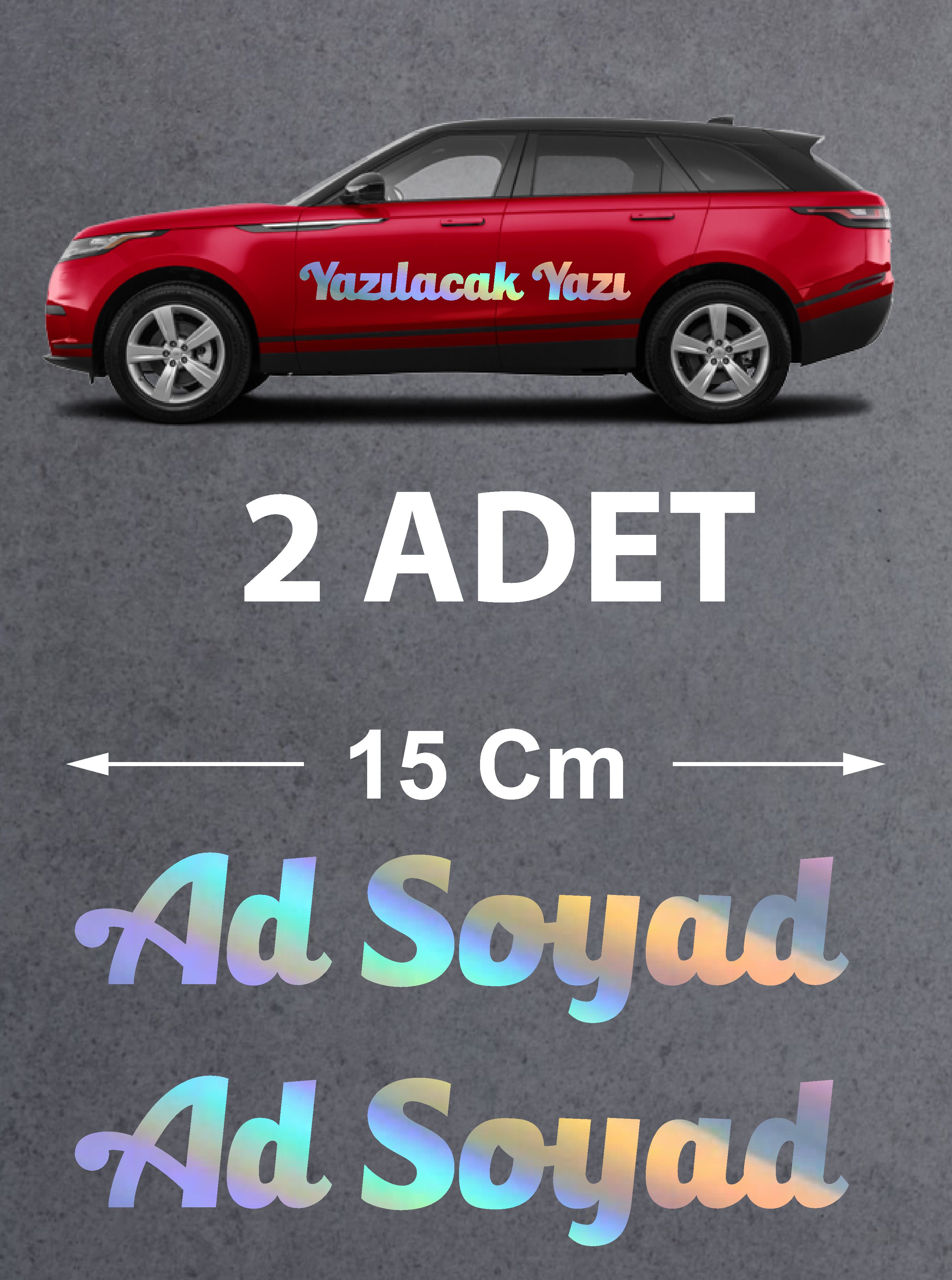 Ki̇şi̇ye Özel Yazı Sti̇cker - Araba Oto Motosi̇klet Karavan Sti̇cker - 00096 12 Cm 