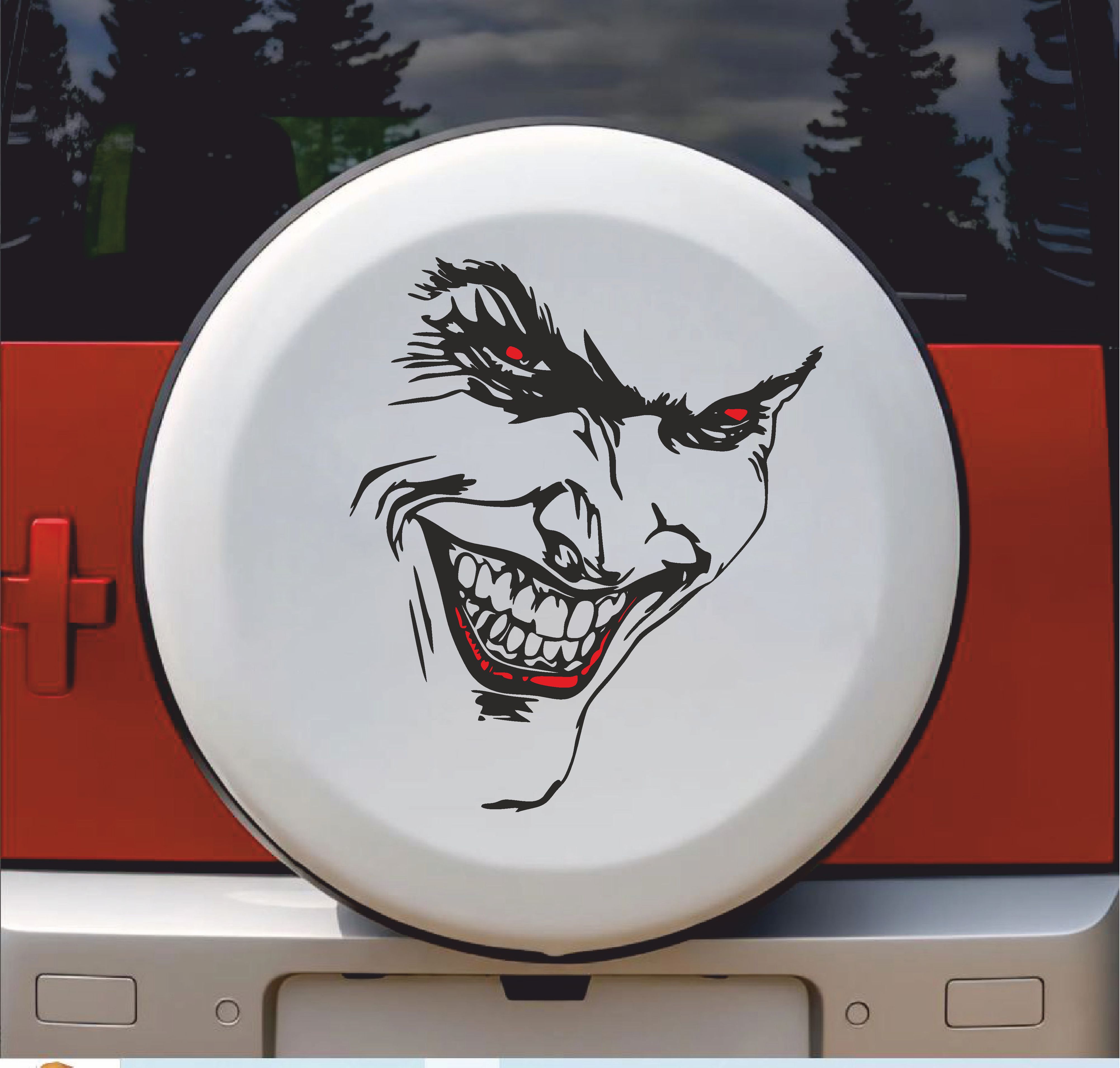 Joker Sti̇cker - Batman Gotham Ci̇ty Sti̇cker - Araba Oto Cam Motosi̇klet Karavan Sti̇cker - 00057 12X10 Cm 