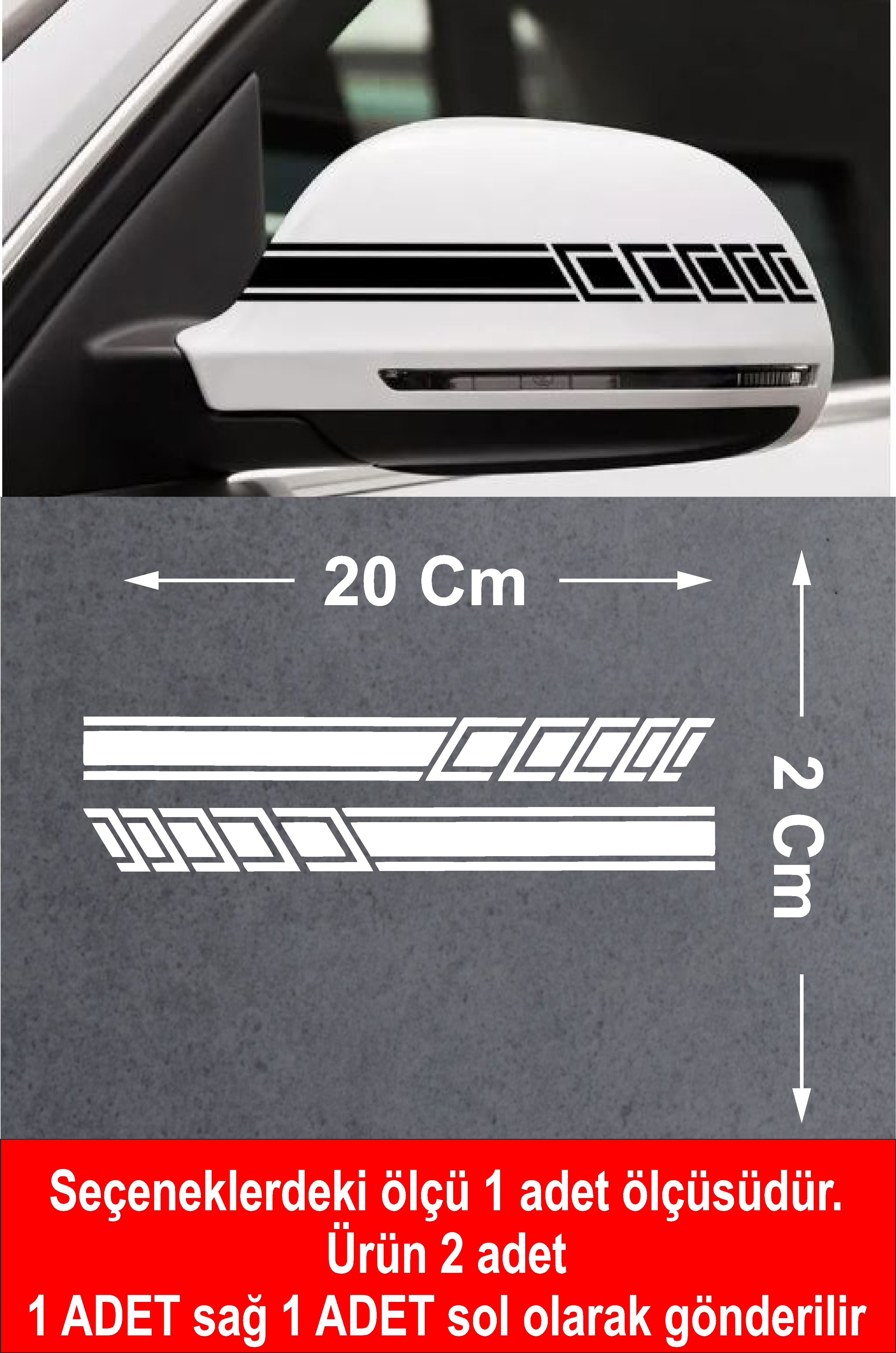 Oto Araba Ayna Şeri̇t Sti̇cker - Araba Oto Cam Sti̇cker - 00105 15X1,5 Cm 