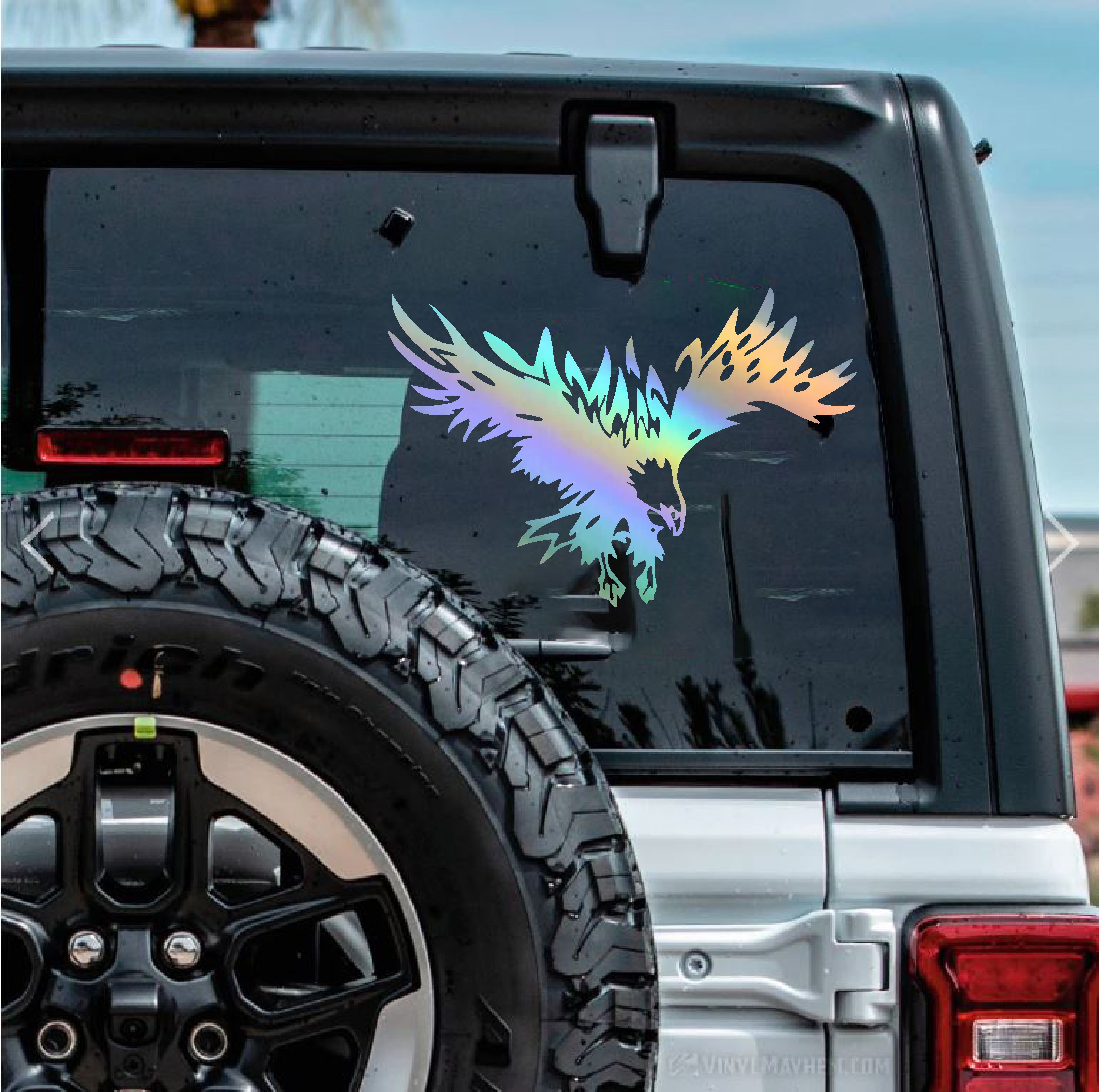 Sti̇cker Di̇zayn Kartal Sti̇cker - Eagle Beşi̇ktaş Kanatlı Uçan Kartal Sti̇cker - Araba Oto Motosi̇klet Karavan Cam Sti̇cker - 00321 12X8 Cm 