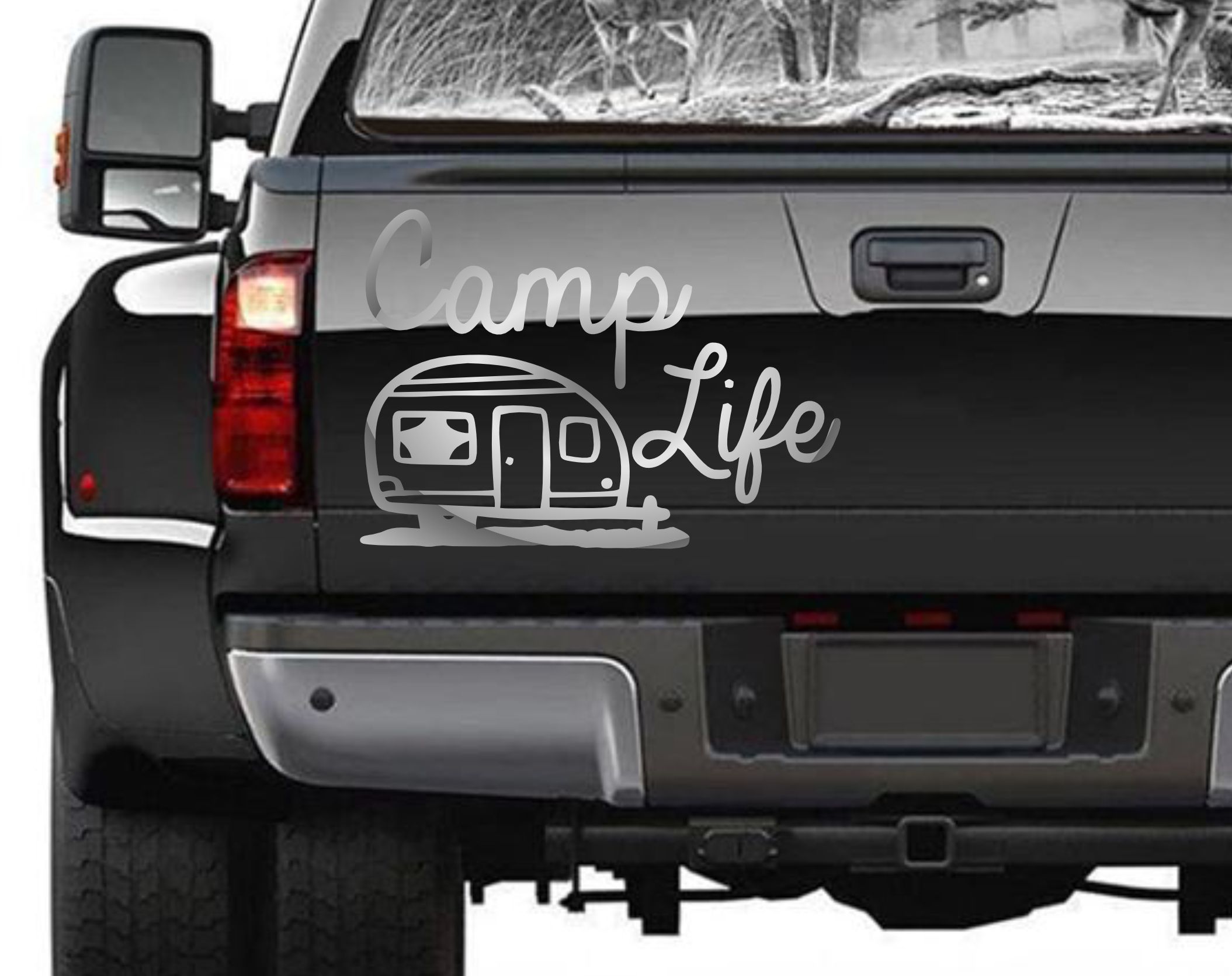 Camp Li̇fe Sti̇cker - Off Road Kamp Adventure 4X4 Kaavan Sti̇cker - Araba Oto Cam Karavan Sti̇cker - 00019 12X8 Cm 