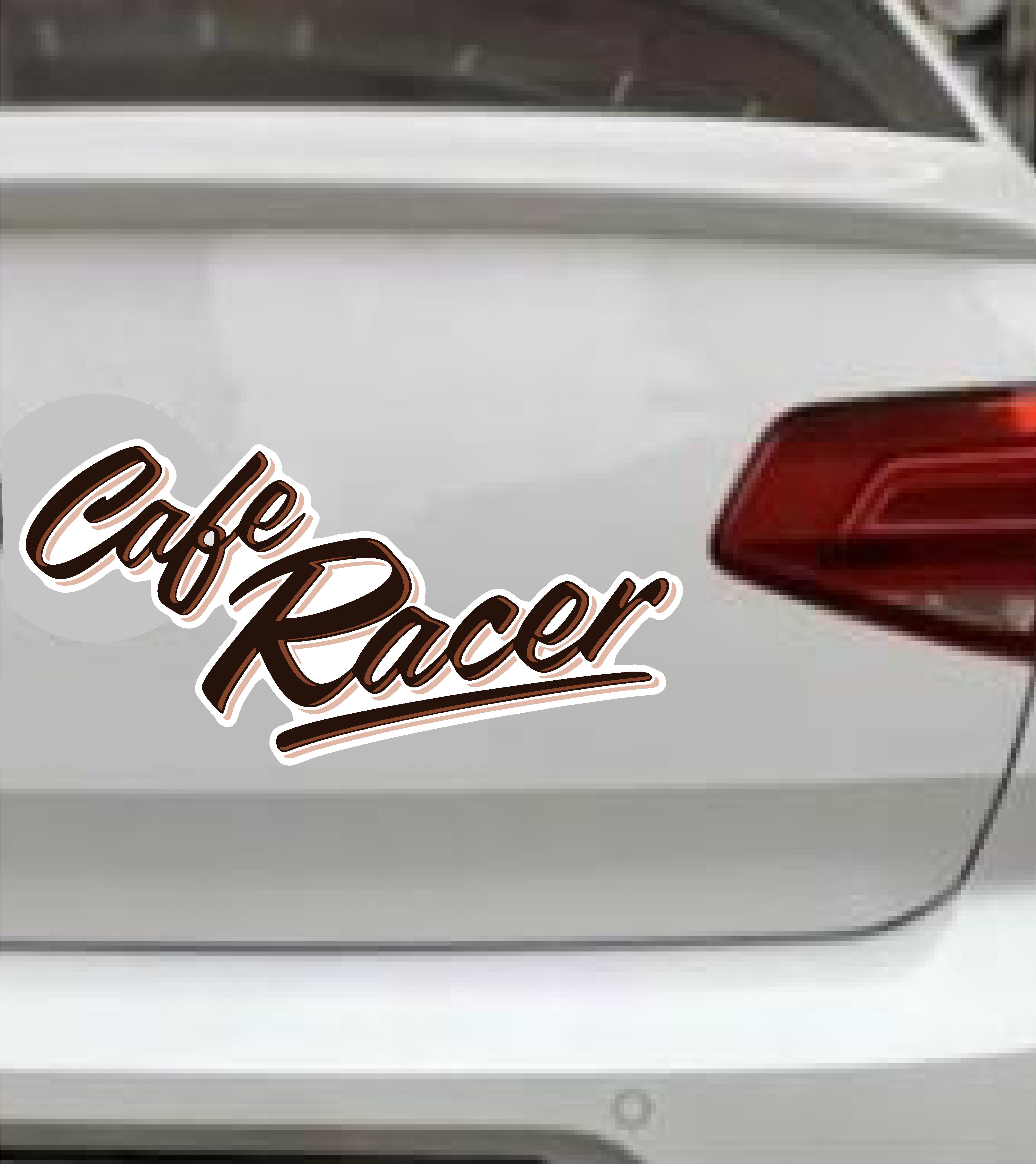 Cafe Racer Sti̇cker - Araba Oto Motosi̇klet Kask Karavan Sti̇cker - 00085 60X29 Cm 