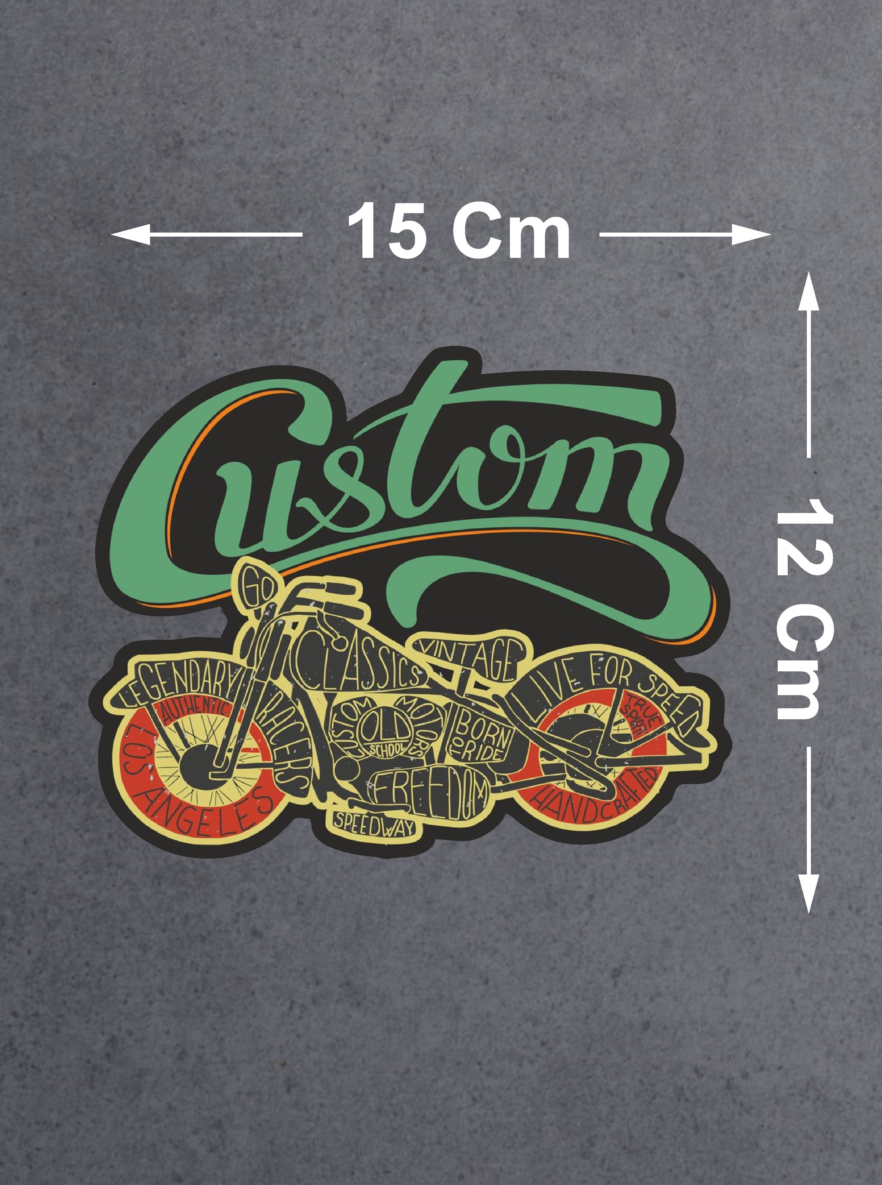 Vi̇ntage Motosi̇klet Sti̇cker - Custom Old School Sti̇cker - Araba Oto Motosi̇klet Sti̇cker 02507 8X6 Cm