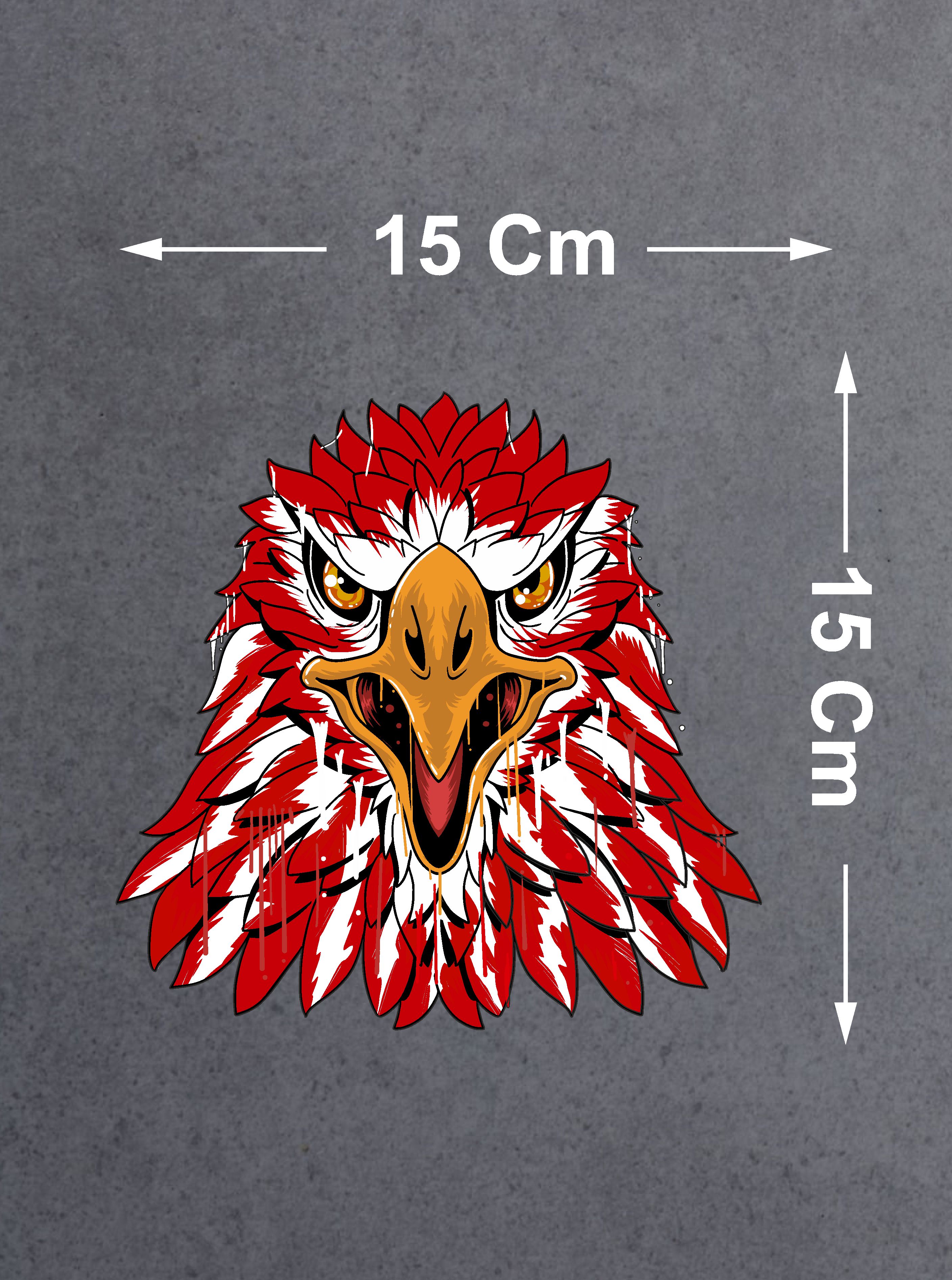 Türk Kartalı Sti̇cker, Kartal Başı, Kırmızı Beyaz Kartal Sti̇cker, Beşi̇ktaş Sti̇cker 00944 10X10 Cm 