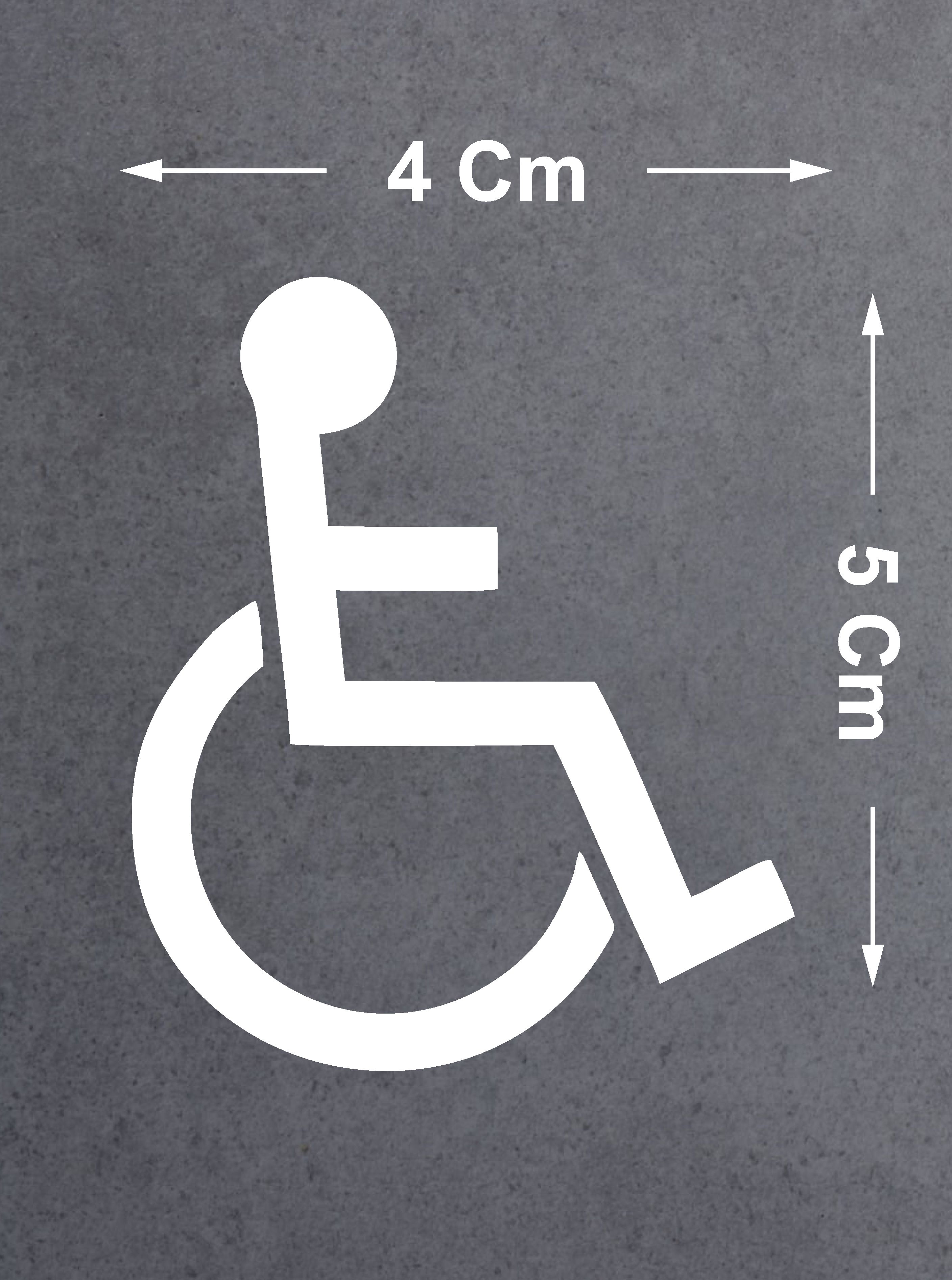 Engelli İşareti Sticker - Araba Oto Motosiklet Cam Sticker - 00094 5X4 Cm 