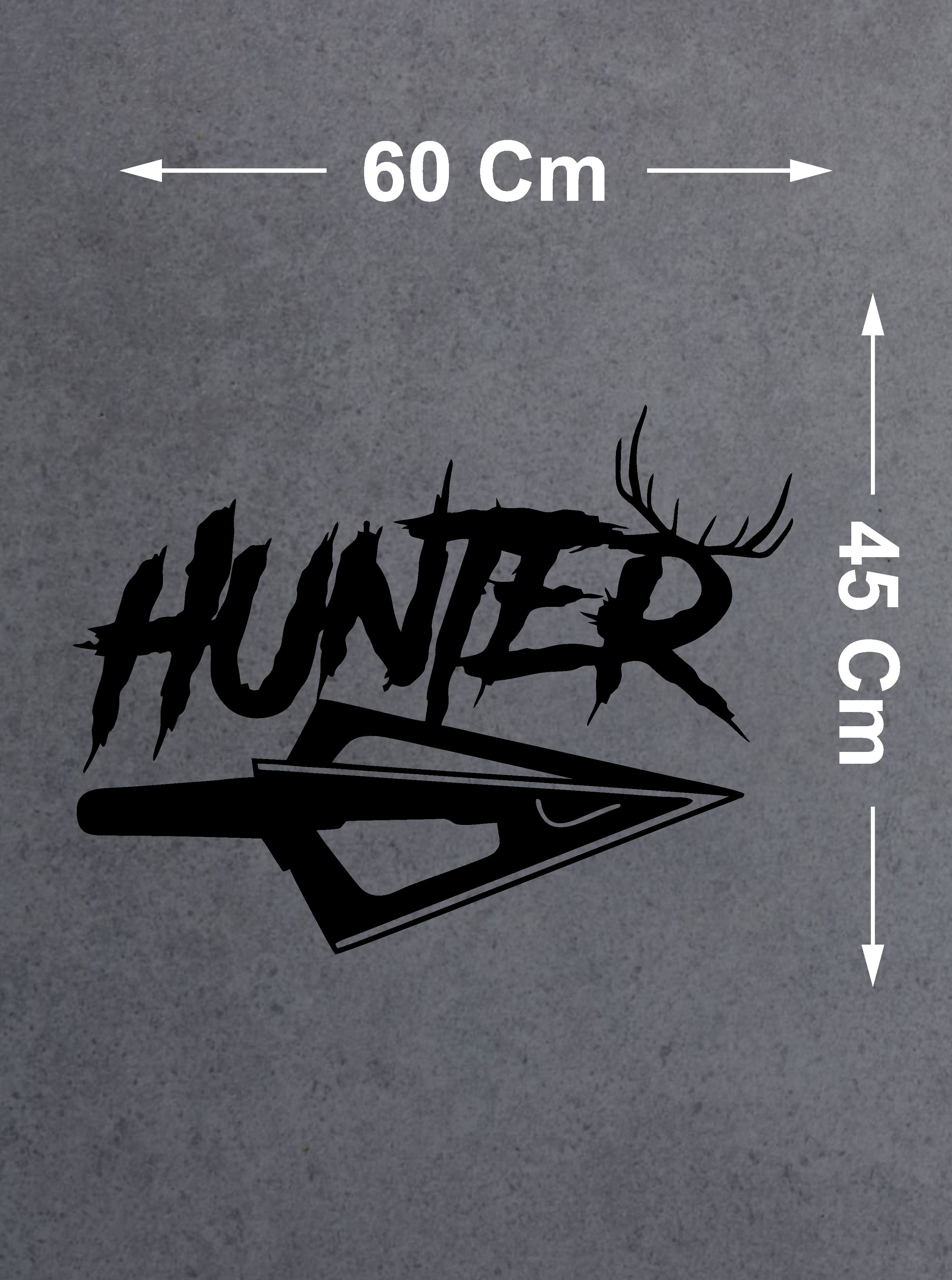 Hunter Avcı Sti̇cker - Araba Oto Motosi̇klet Karavan Cam Sti̇cker - 00267 10X8 Cm 