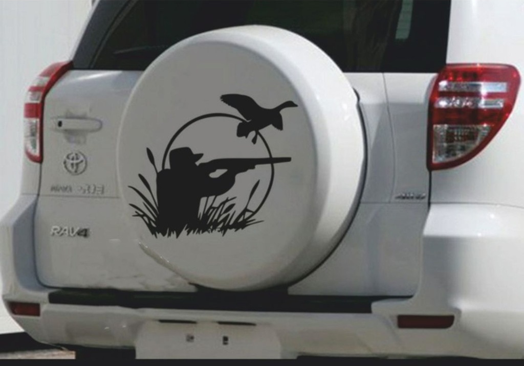 Avcı Hunter 4X4 Offroad Off Road Camp Sti̇cker 00901 30X25.5-Beyaz