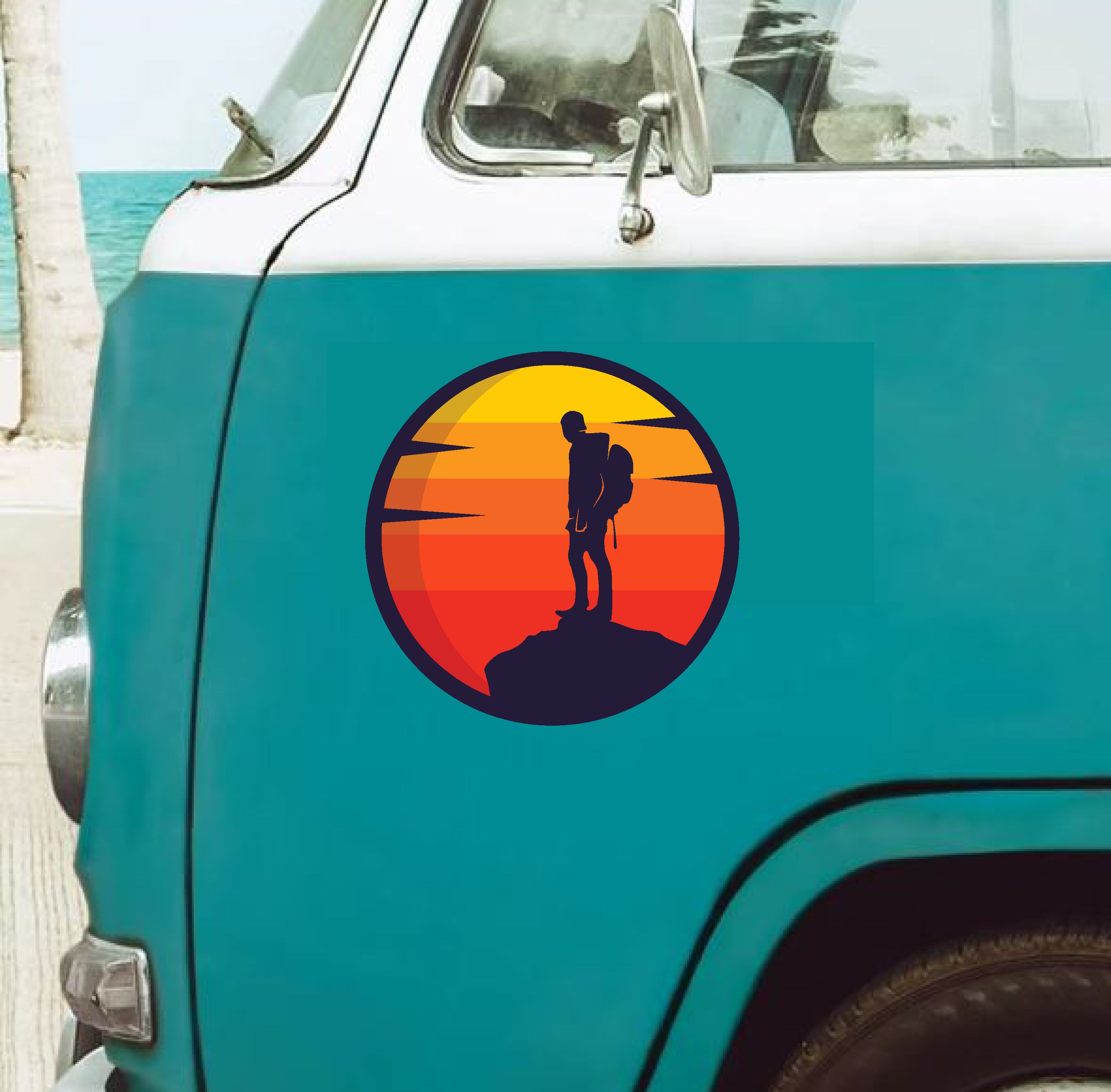 Dağ Dağcı Sti̇cker, Araba Oto Motosi̇klet Karavan Sti̇cker 02132 50X50 Cm 