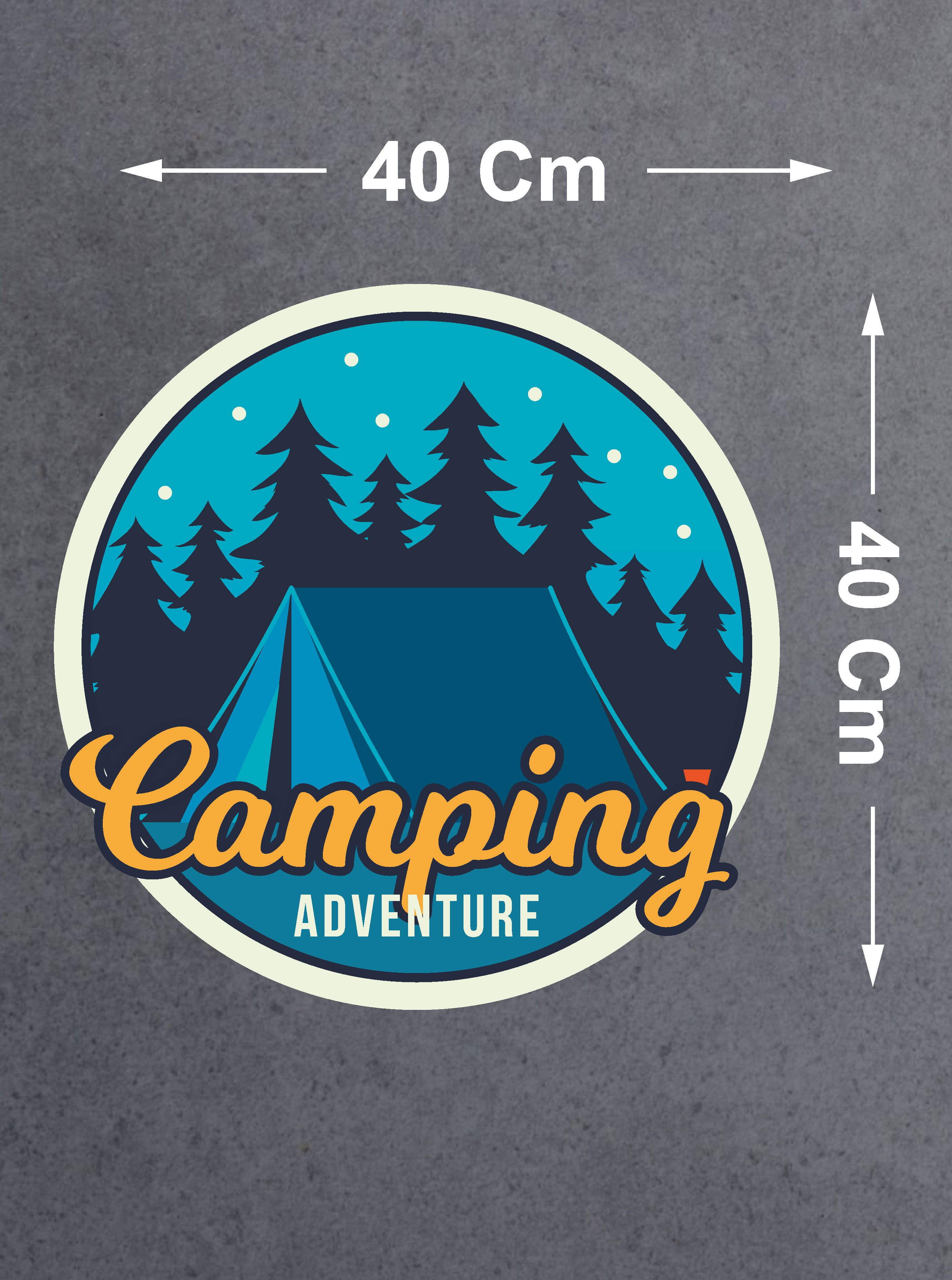 Kamp Campi̇ng Sti̇cker - 4X4 Off Road Adventure Pi̇ckup Karavan Çadır Sti̇cker - Araba Oto Motosi̇klet Cam Sti̇cker - 00120 10X10 Cm 