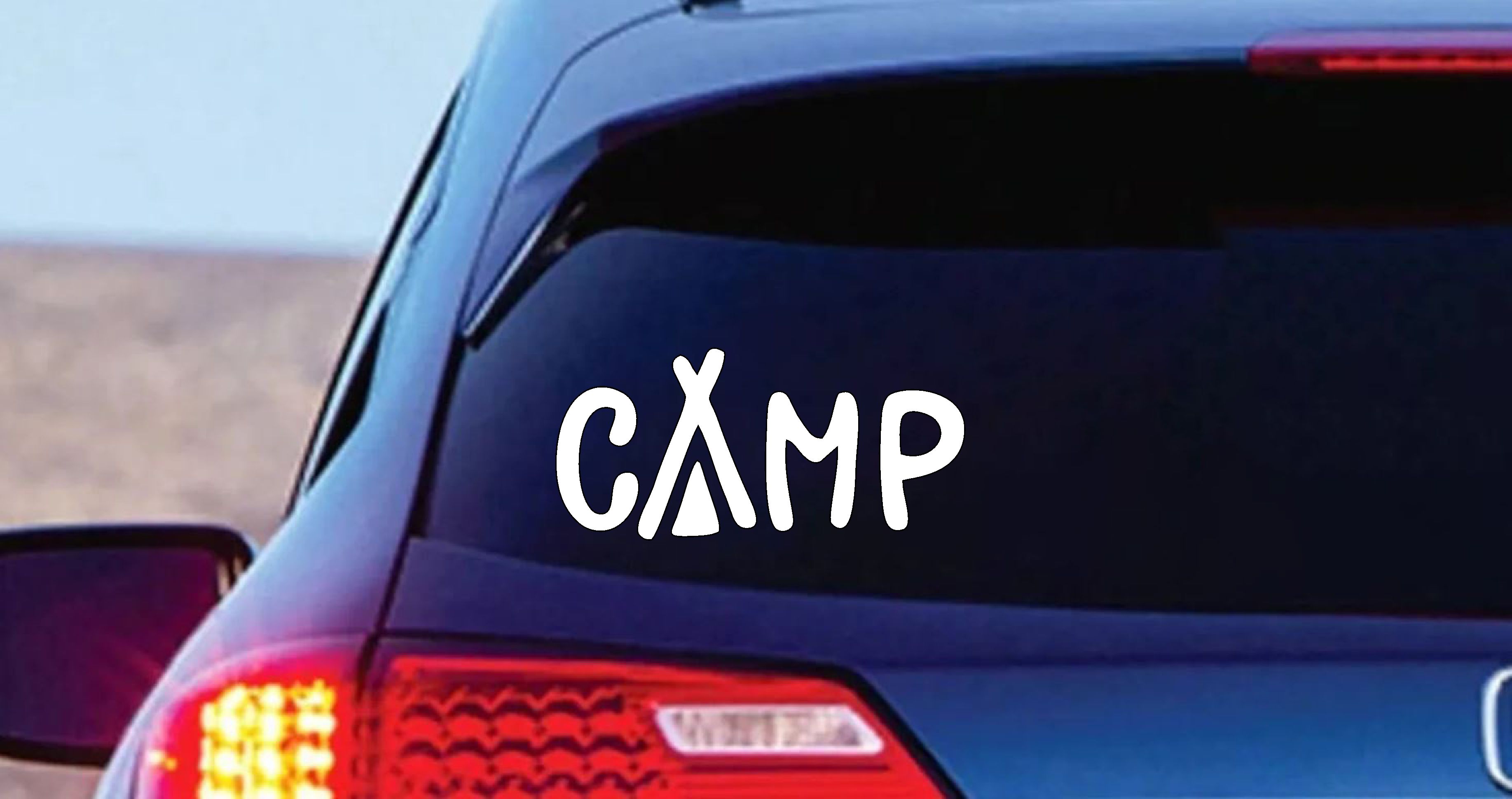 Kamp Yazılı Sti̇cker - 4X4 Off Road Pi̇ckup Sti̇cker - Araba Oto Motosi̇klet Karavan Cam Sti̇cker - 02165 10X5 Cm 