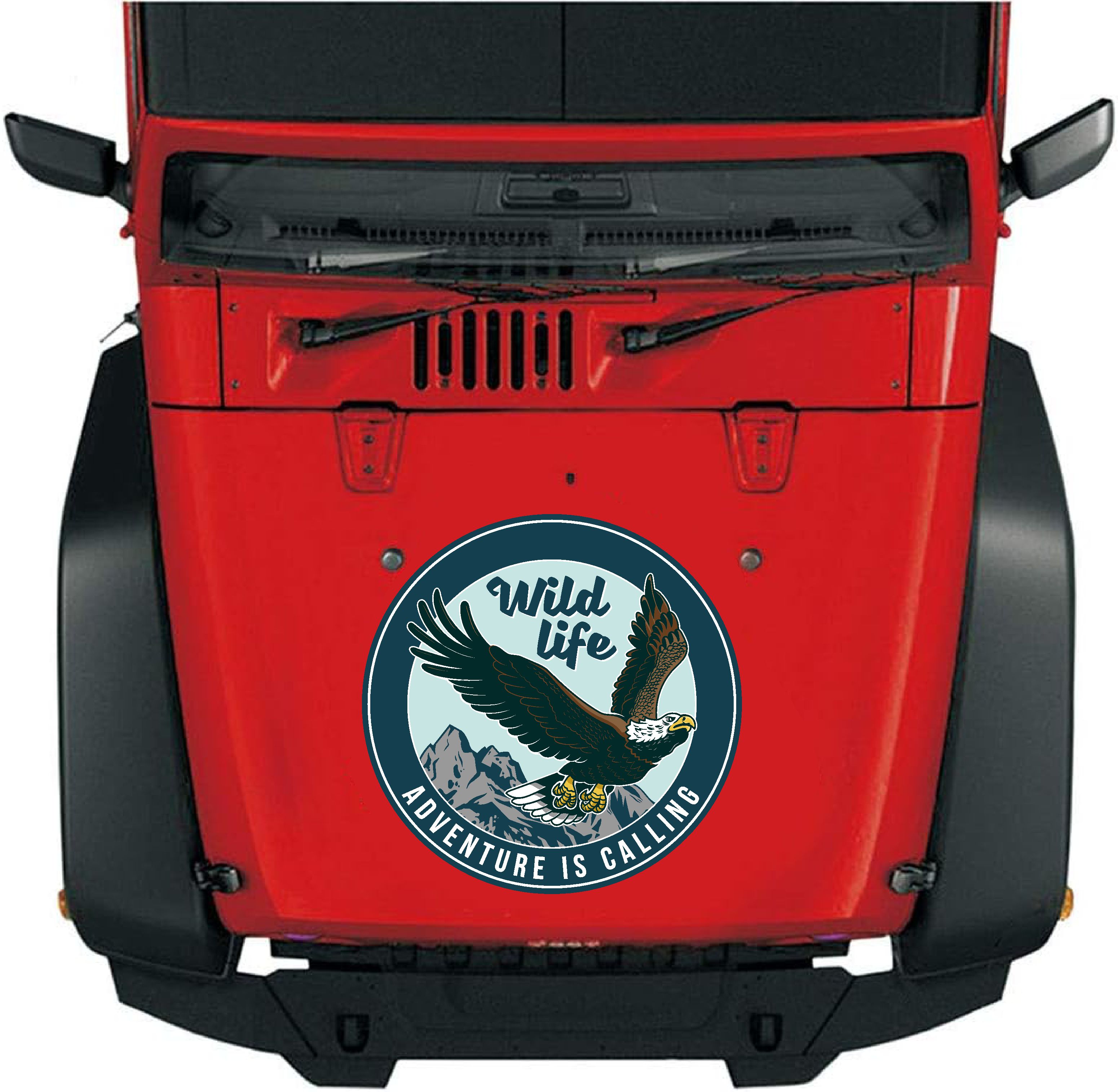 Kartal Vahşi̇ Hayat Adventure Sti̇cker - 4X4 Off Road Kamp Doğa Sti̇cker- Araba Oto Cam Karavan Motosi̇klet Sti̇cker - 02022 10X10 Cm 