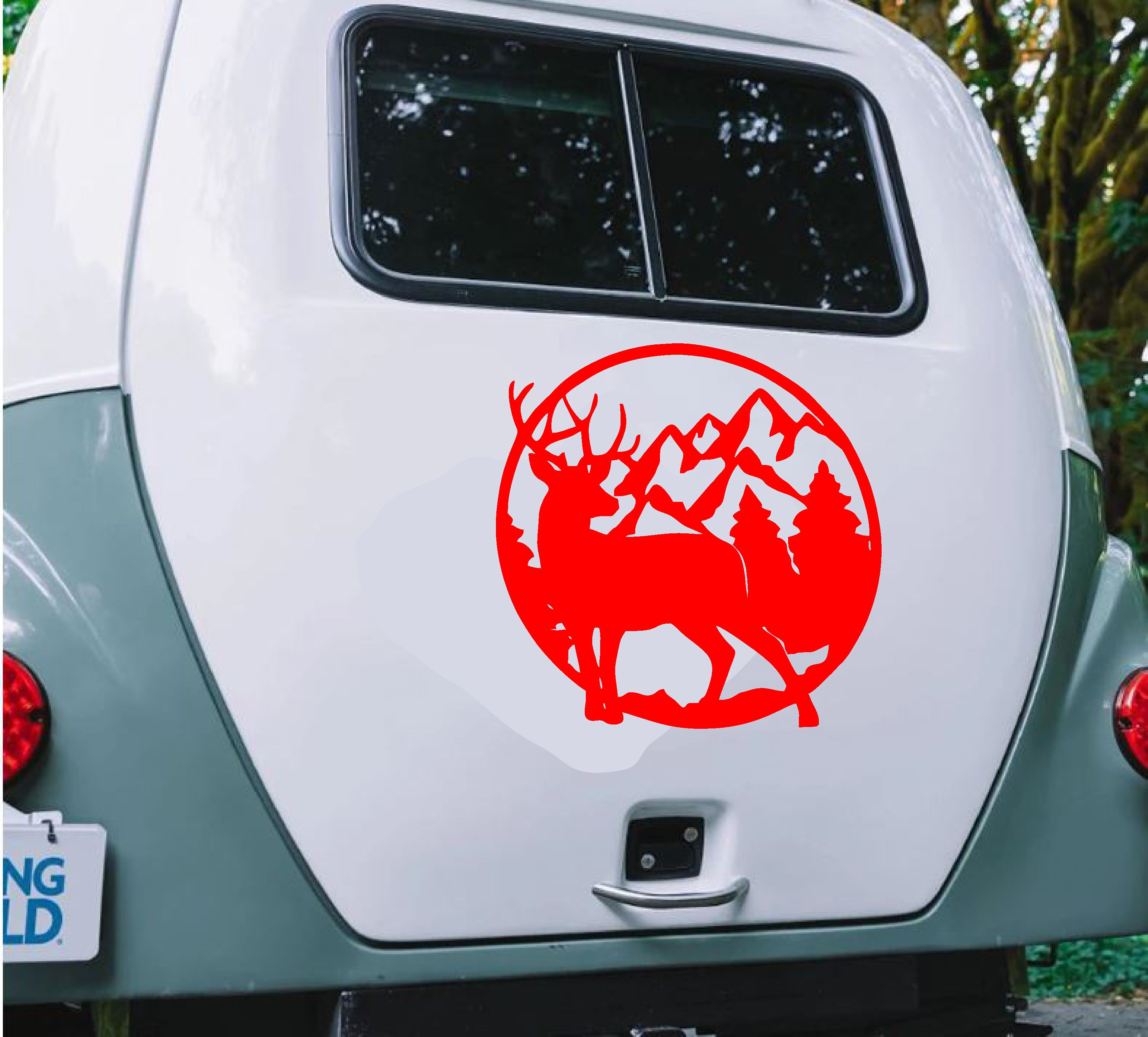 Avcı Geyi̇k Ve Dağ Sti̇cker - 4X4 Off Road Adventure Hunter Sti̇cker - Araba Oto Karavan Cam Motosi̇klet Sti̇cker - 02169 100X100 Cm 