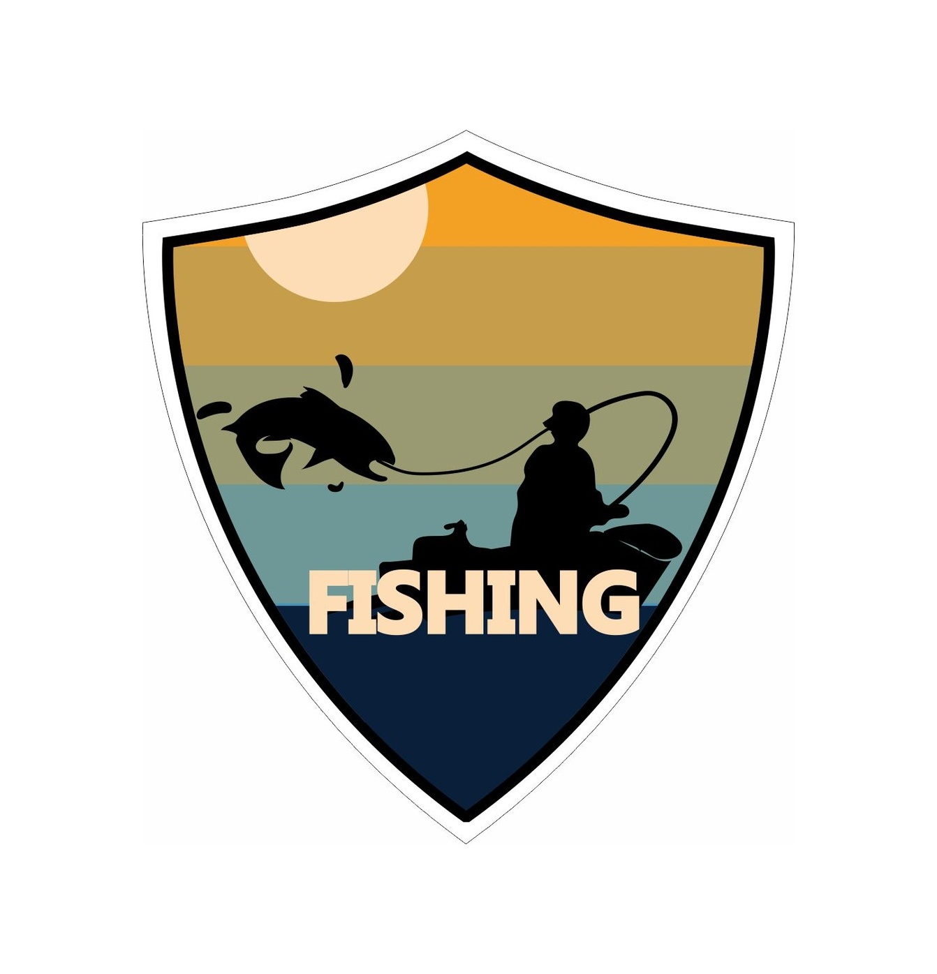 Balıkçı Fi̇shi̇ng Off Road Campi̇ng Adventure Kamp Sti̇cker 02144 10X9 Cm