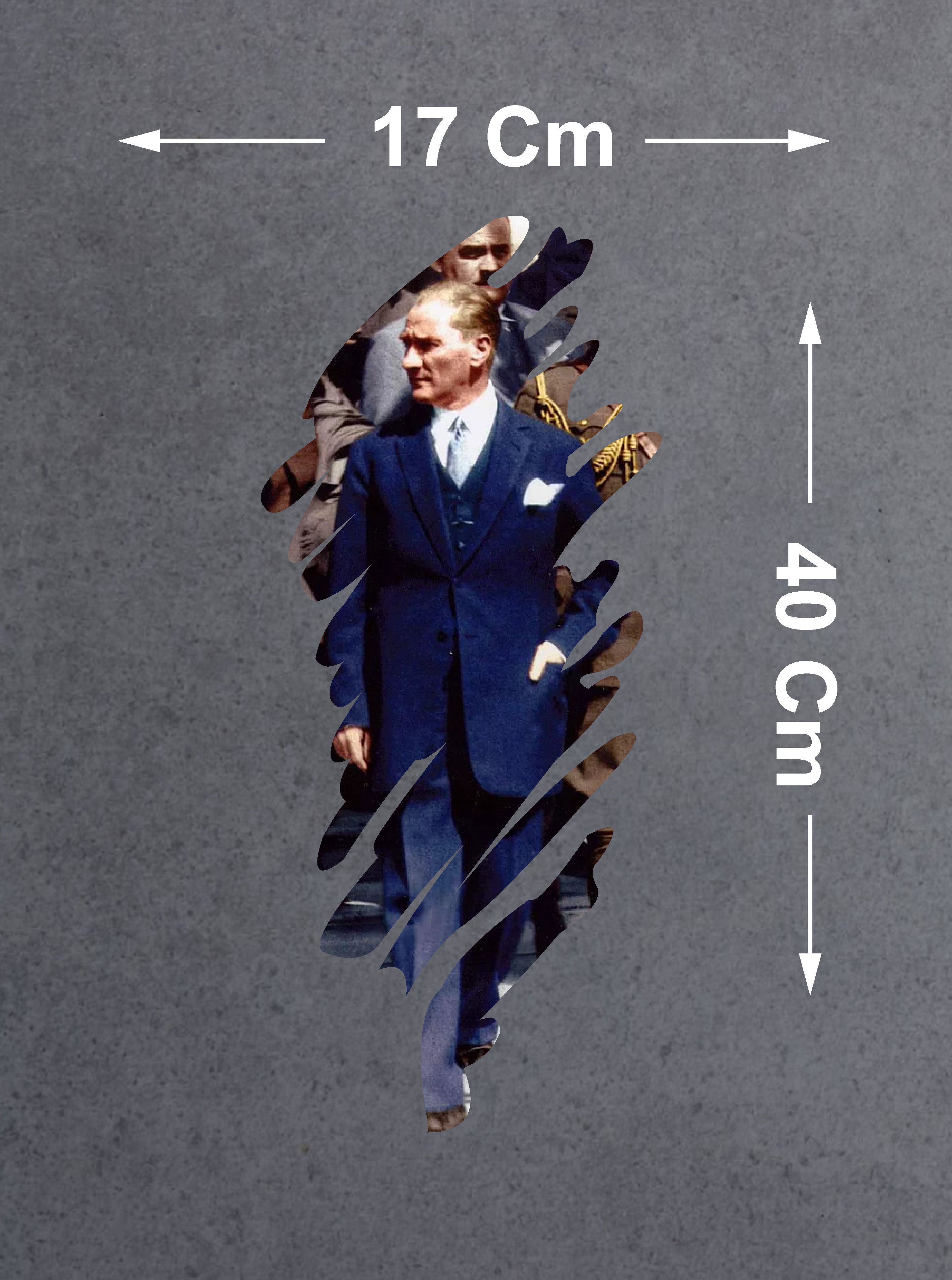 Mustafa Kemal Atatürk - Büyük Türk - Başbuğ - Türki̇ye Sti̇cker Araba Oto Motosi̇klet Karavan Sti̇cker 00322 12X5 Cm 