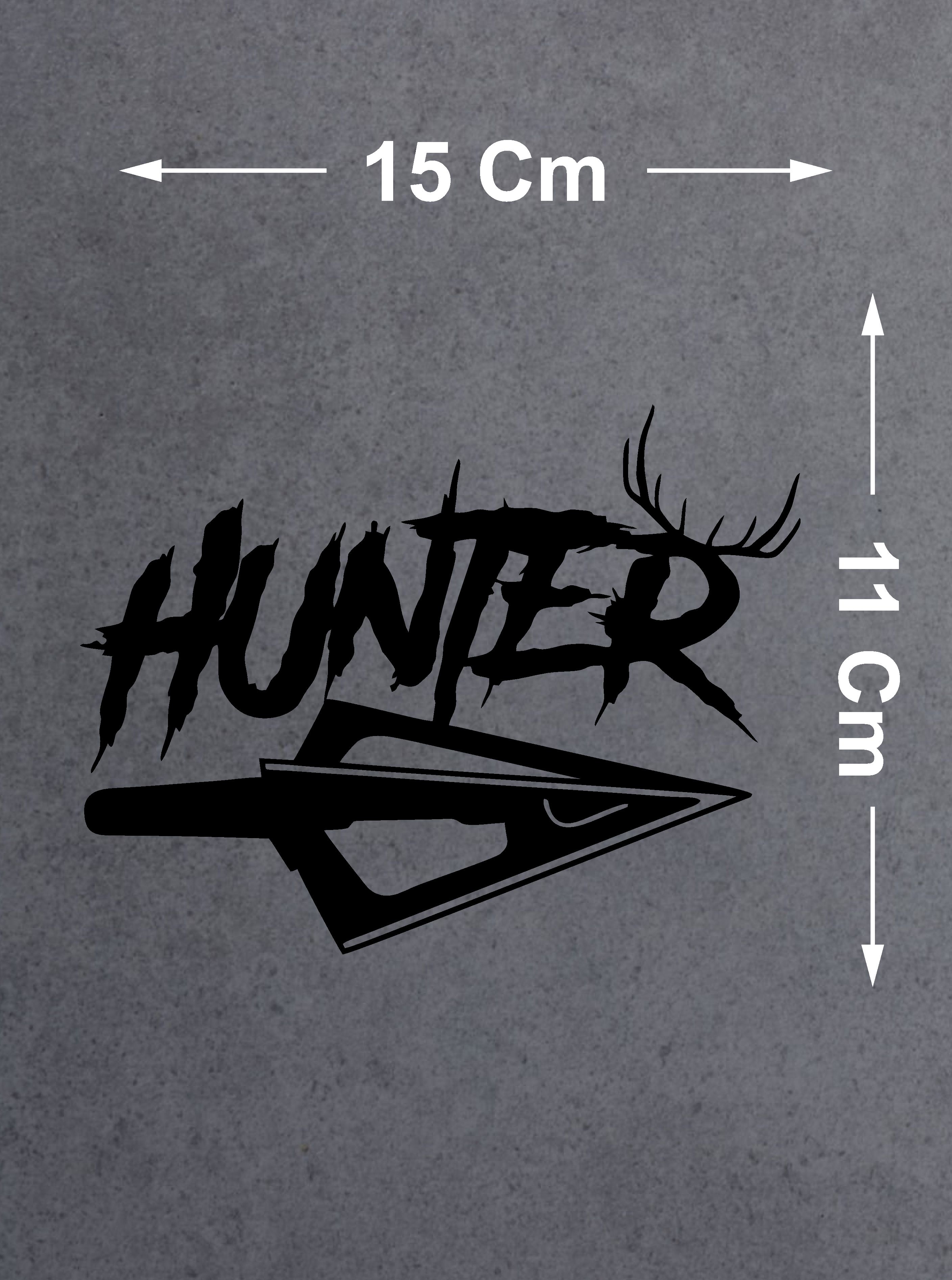 Hunter Avcı Sti̇cker - Araba Oto Motosi̇klet Karavan Cam Sti̇cker - 00267 10X8 Cm 
