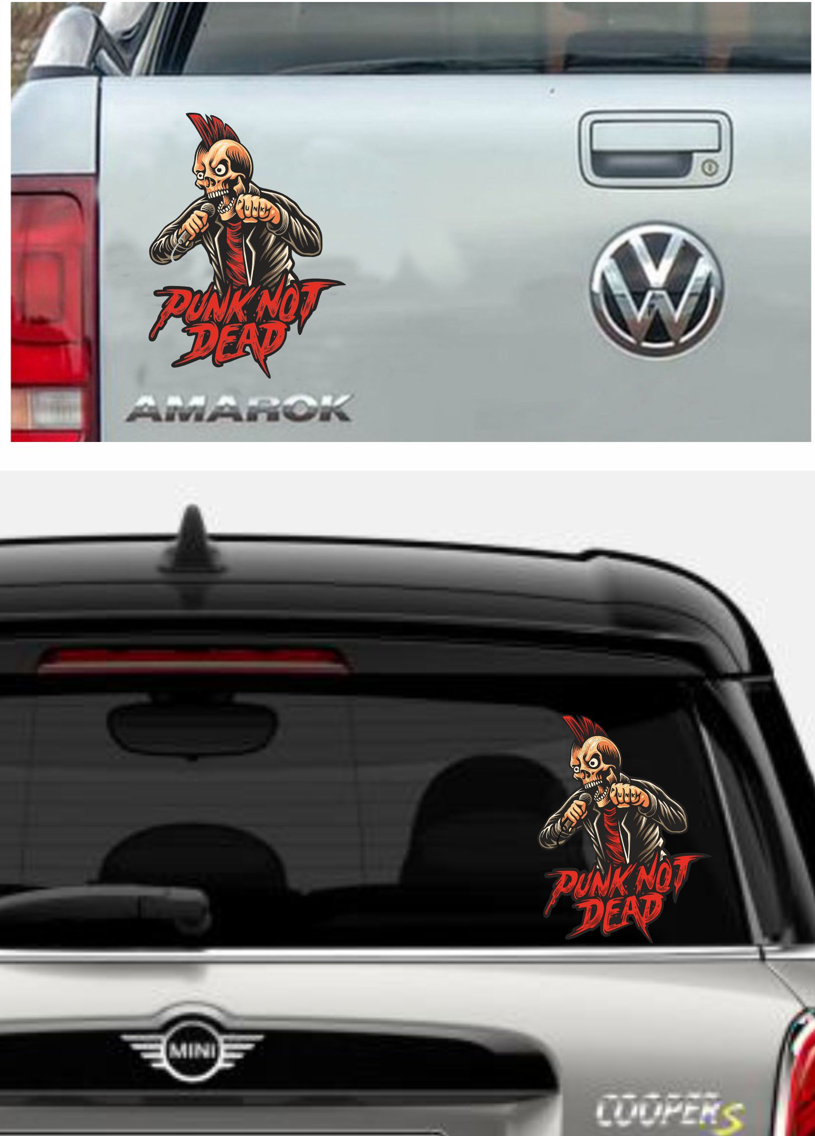 Punk Not Dead Punk Ölmez Sticker - Araba Oto Motosiklet Cam Karavan Sticker - 00033 30X23 Cm 