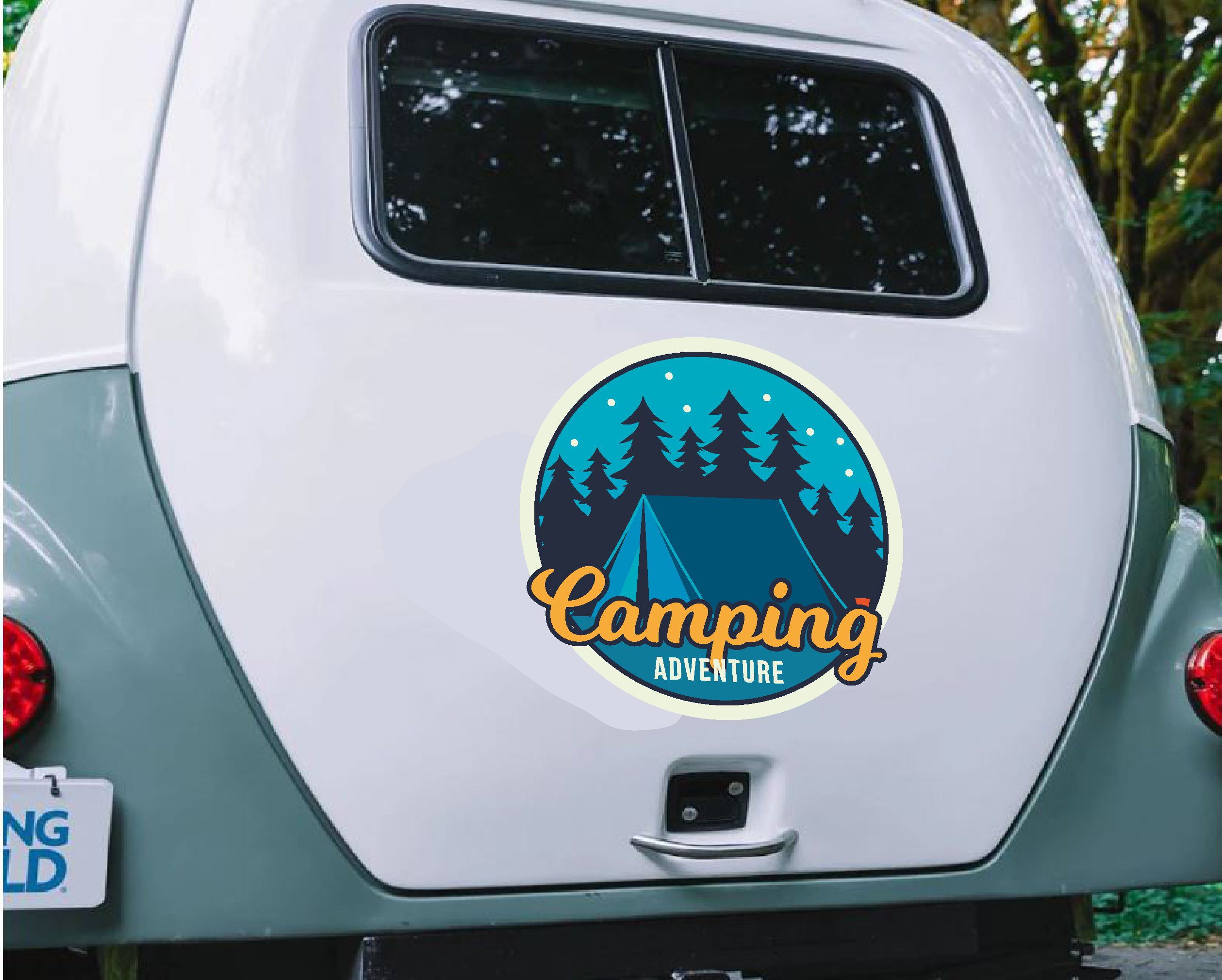 Kamp Campi̇ng Sti̇cker - 4X4 Off Road Adventure Pi̇ckup Karavan Çadır Sti̇cker - Araba Oto Motosi̇klet Cam Sti̇cker - 00120 10X10 Cm 