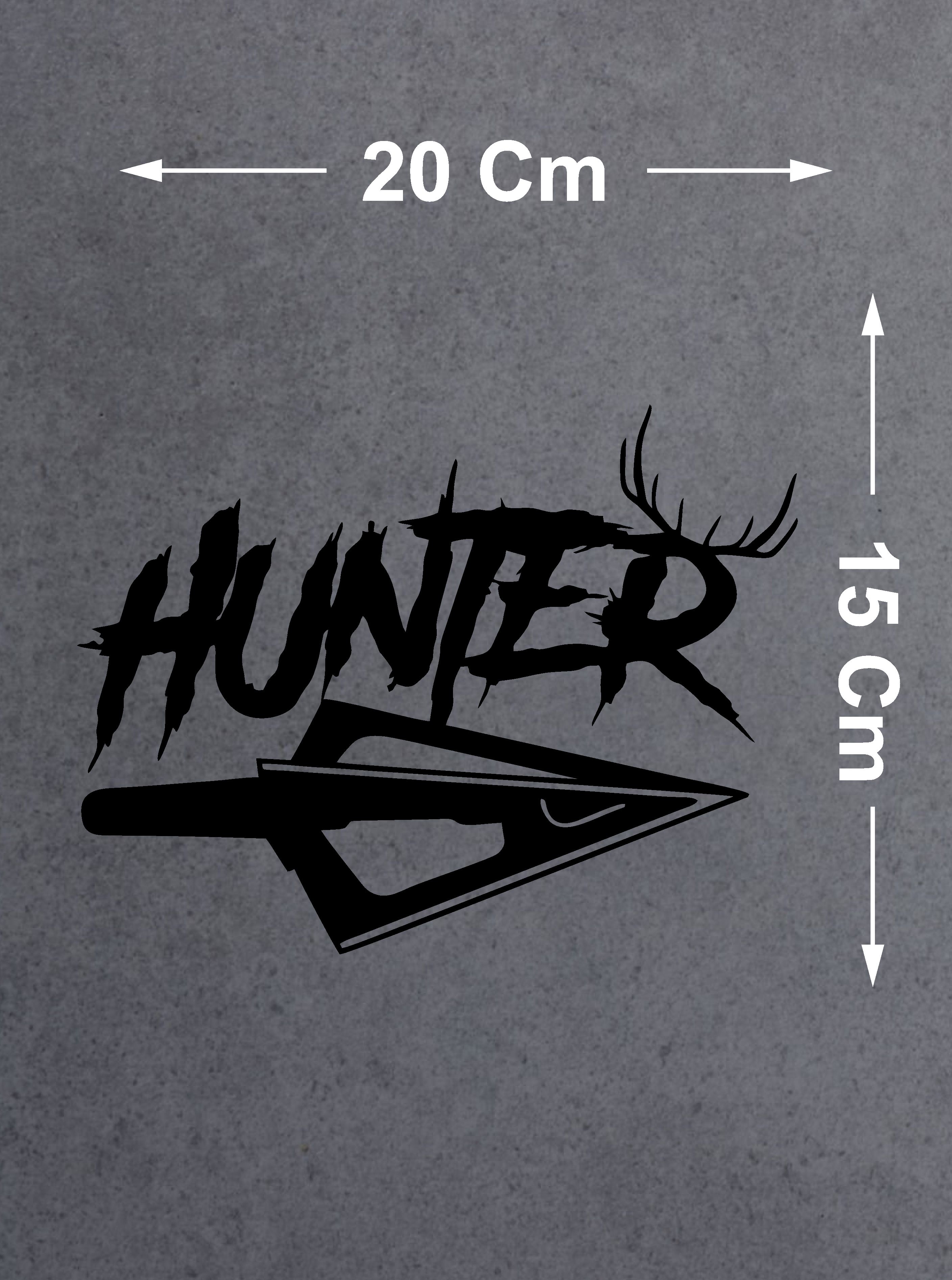 Hunter Avcı Sti̇cker - Araba Oto Motosi̇klet Karavan Cam Sti̇cker - 00267 10X8 Cm 