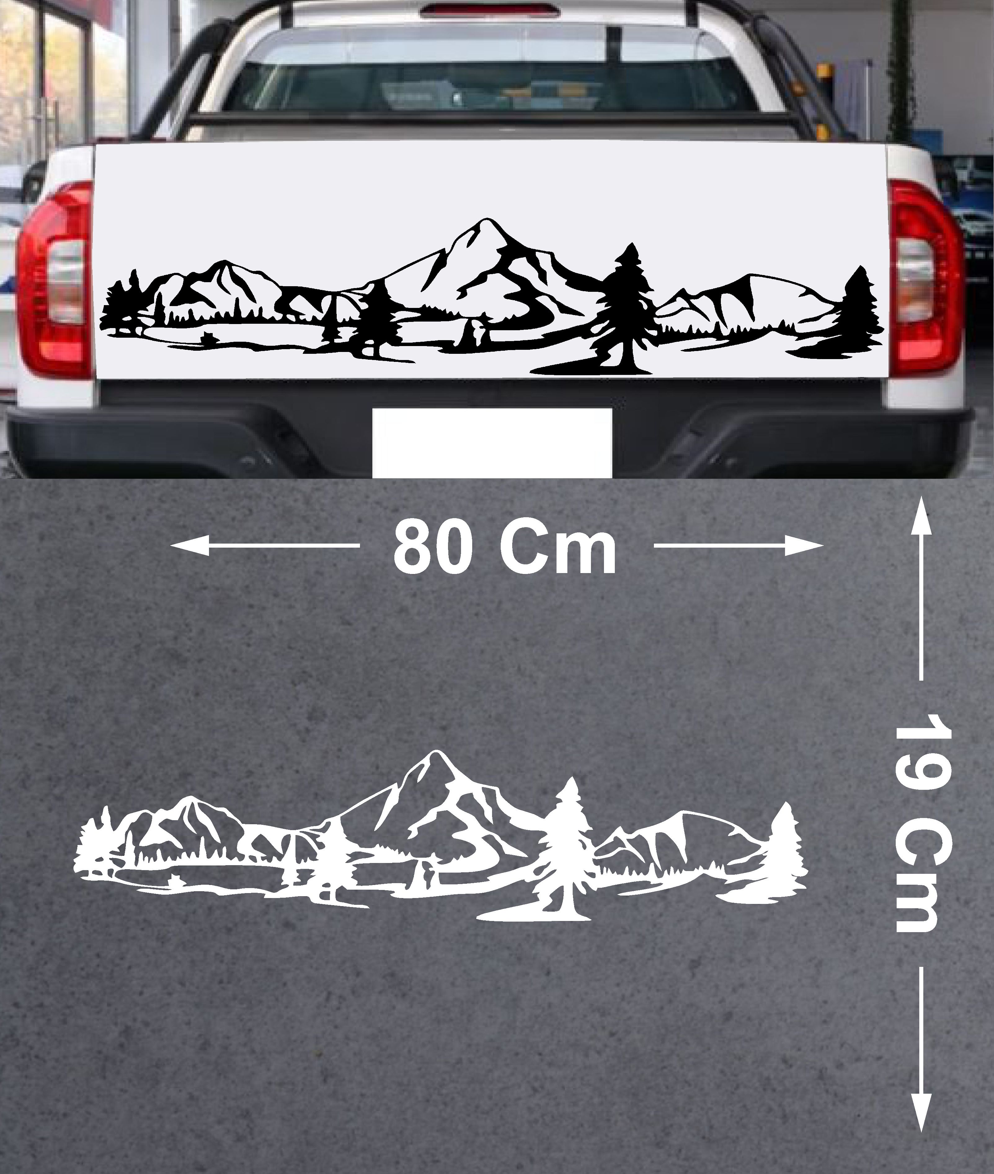 Orman Dağ Ve Manzara Sticker - 4X4 Off Road Pickup Sticker - Araba Oto Motosiklet Karavan Cam Sticker - 02164 30 Cm 
