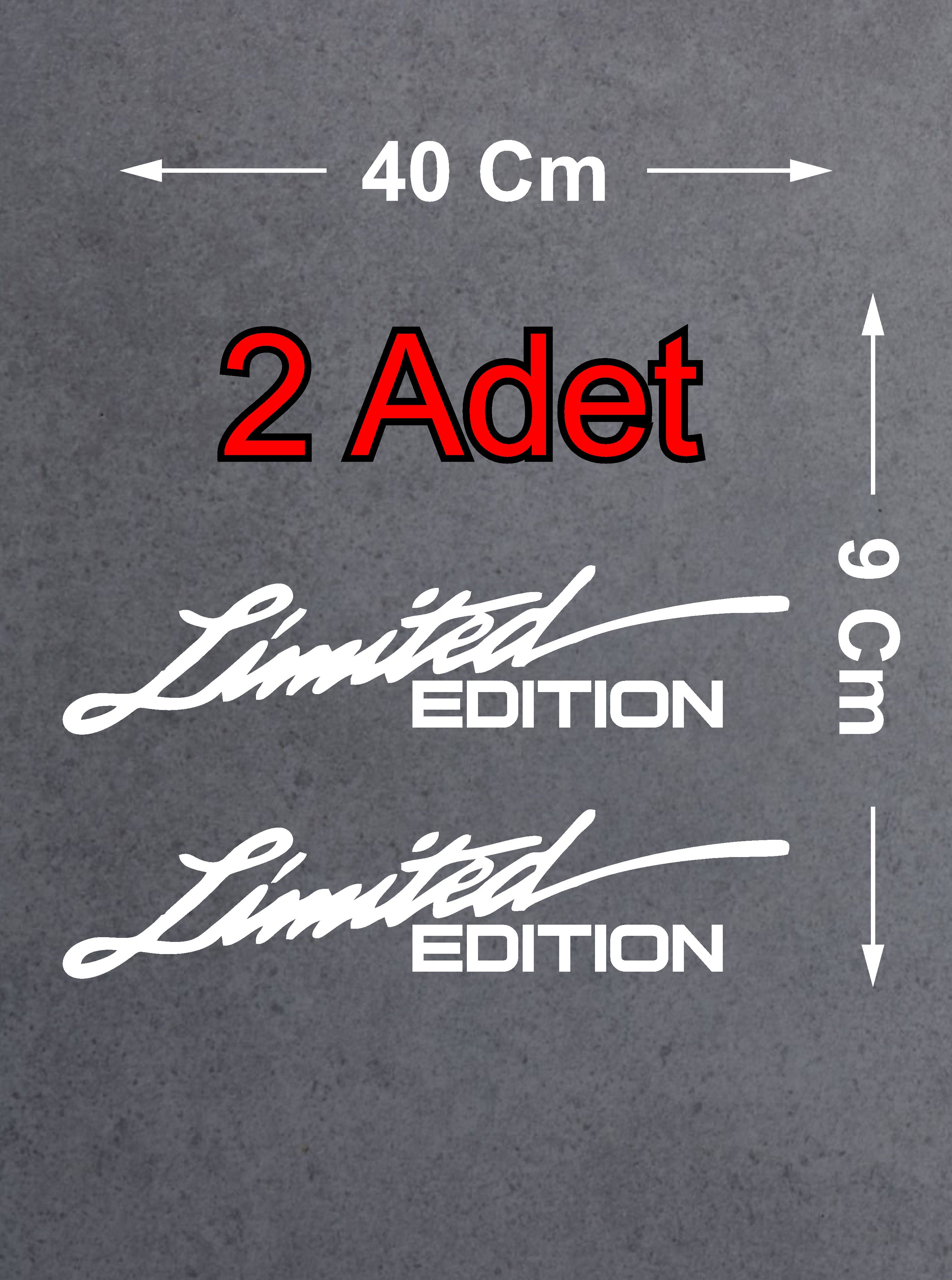 Li̇mi̇ted Edi̇ti̇on 2 Adet Sti̇cker - Araba Oto Motosi̇klet Karavan Cam Sti̇cker - 00305 12X2,5 Cm 