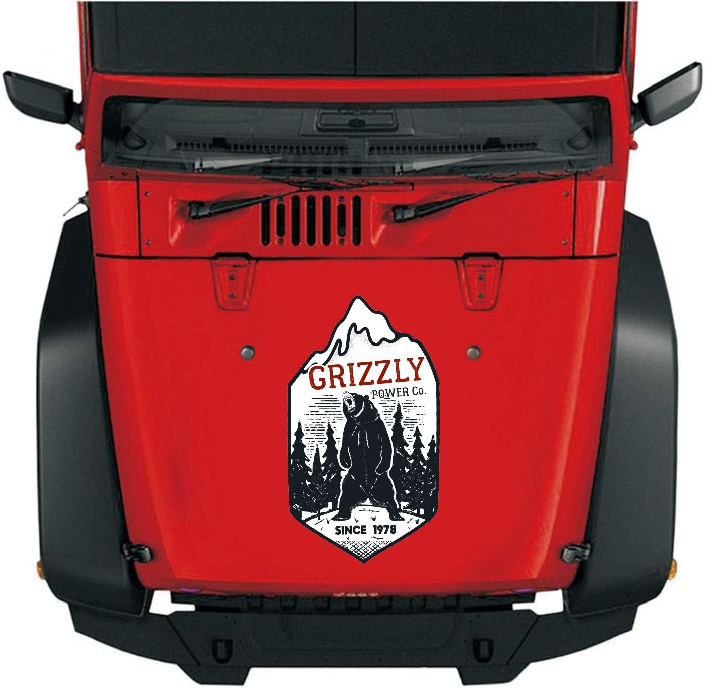 Boz Ayı Gri̇zzly Sti̇cker - Off Road 4X4 Adventure Kamp Dağ Orman Sti̇cker - Araba Oto Motosi̇klet Karavan Sti̇cker - 00047 12X7 Cm 
