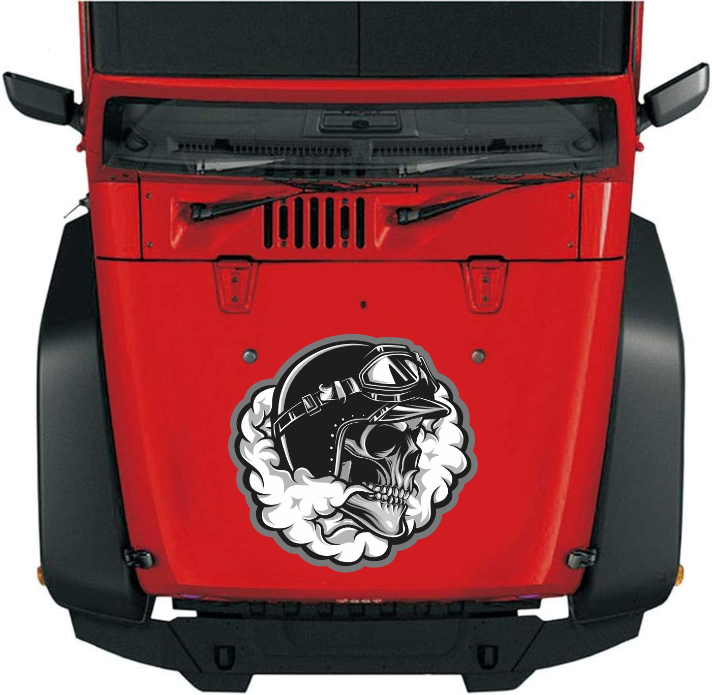 Kasklı Kızgınkuru Kafa Sti̇cker - Araba Oto Motosi̇klet Karavan Sti̇cker 00015 10X9 Cm 