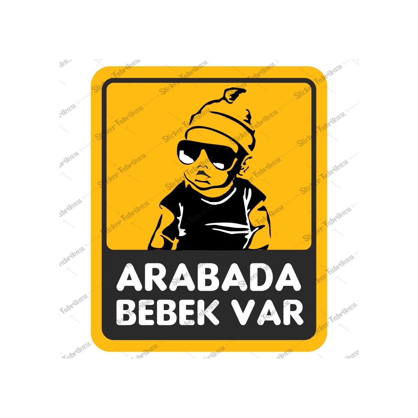 Arabada Bebek Var Sti̇cker 00650 14X17