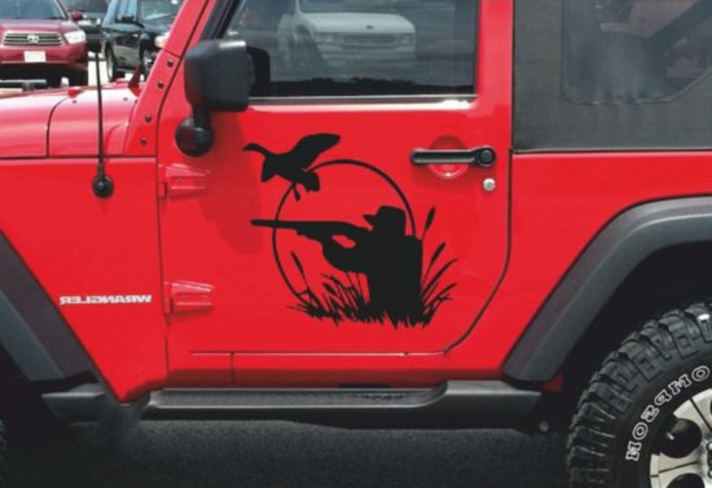 Avcı Hunter 4X4 Offroad Off Road Camp Sti̇cker 00901 30X25.5-Beyaz