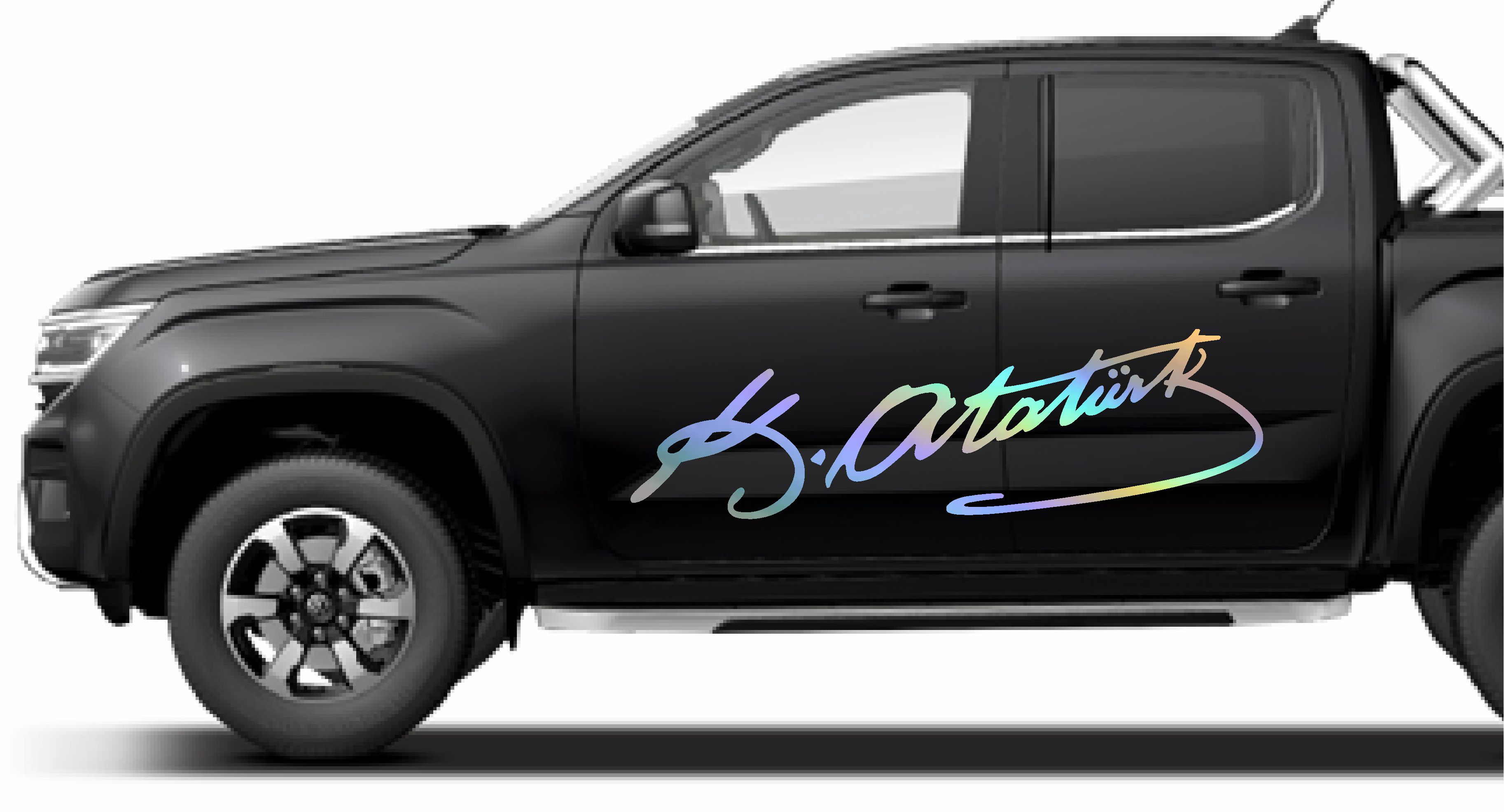 Atatürk Imza Sti̇cker - 2 Adet Mustafa Kemal Atatürk Imza Araba Oto Motosi̇klet Karavan Sti̇cker 00016 50X15 Cm 